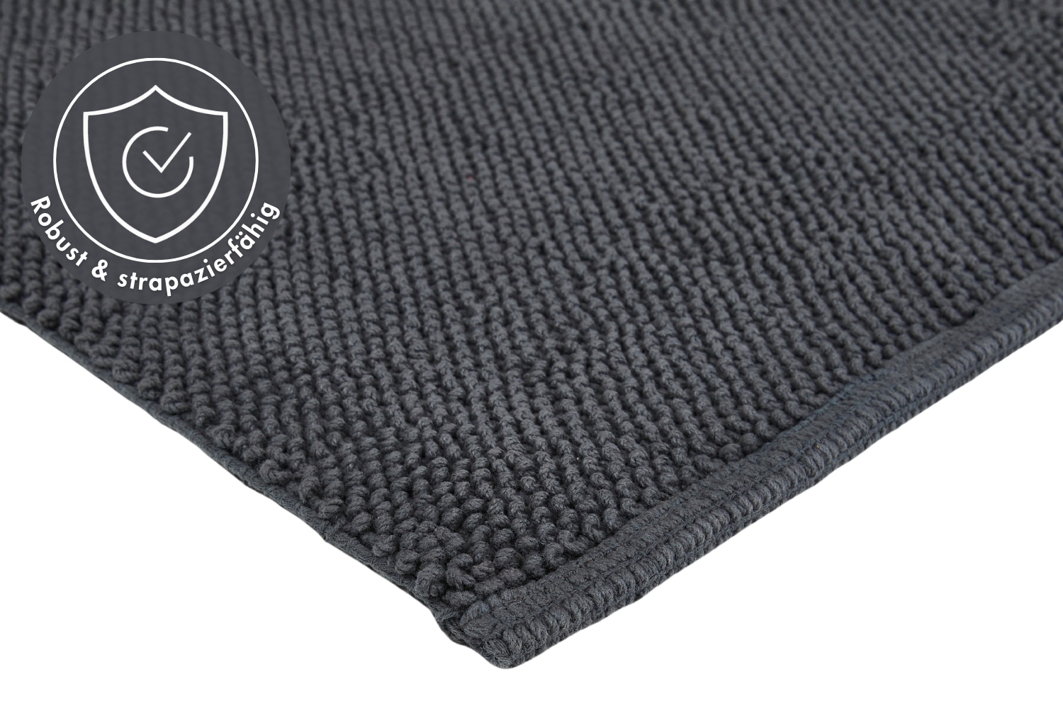 LUXOR living Badematte »Atlanta, 50x80 cm«, fußbodenheizungsgeeignet-beidseitig nutzbar, Badteppich, Duschvorleger, Uni Farben, saugstark