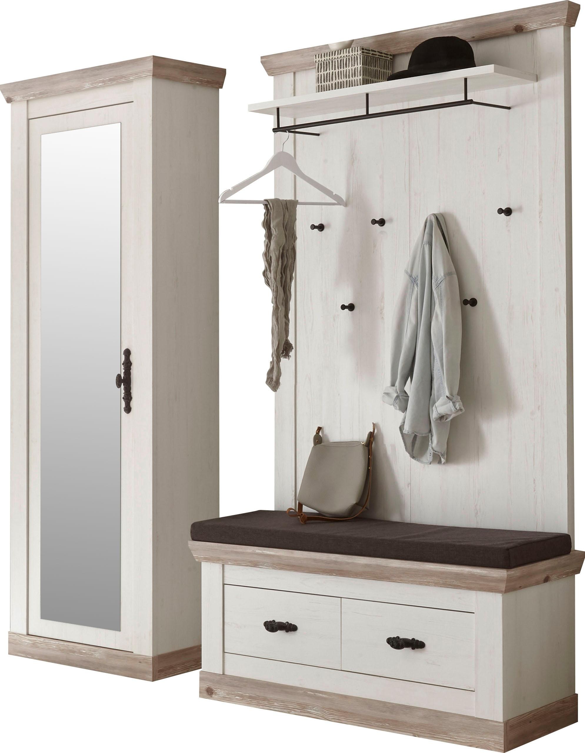 Home affaire Garderoben-Set "Florenz" mit Sitzkissen 4tlg., 3 Stk. tlg. günstig online kaufen