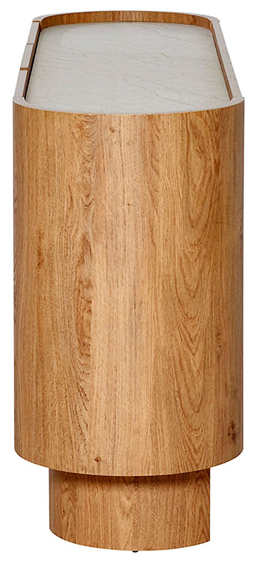 Jahnke Sideboard »CIRCO SB 160«, (1 St.), Sideboard, 3-türig, gerundetes Design, Marmor-Look, Breite 160 cm
