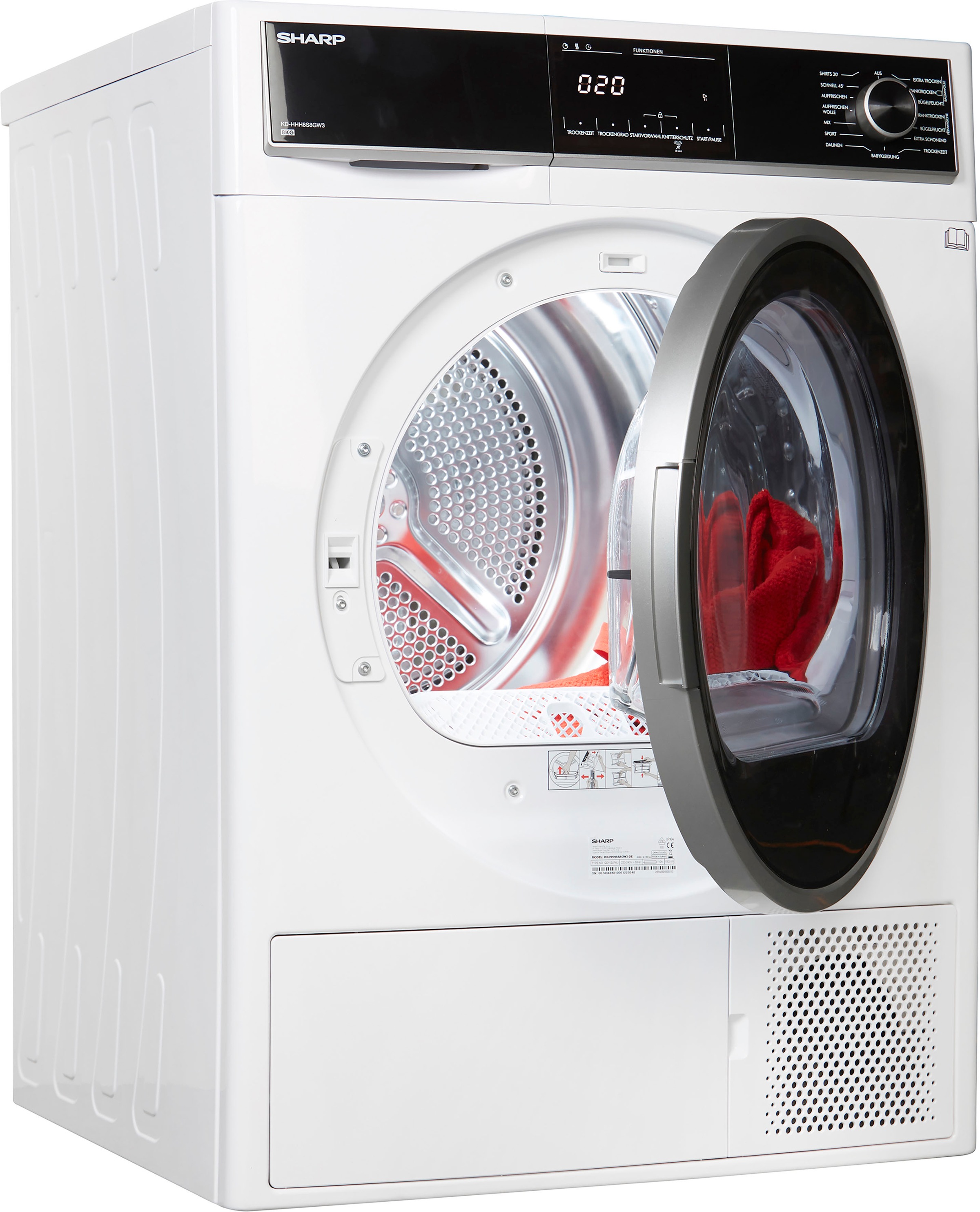 Sharp Wärmepumpentrockner "KD-HHH8S8GW3-DE" günstig online kaufen