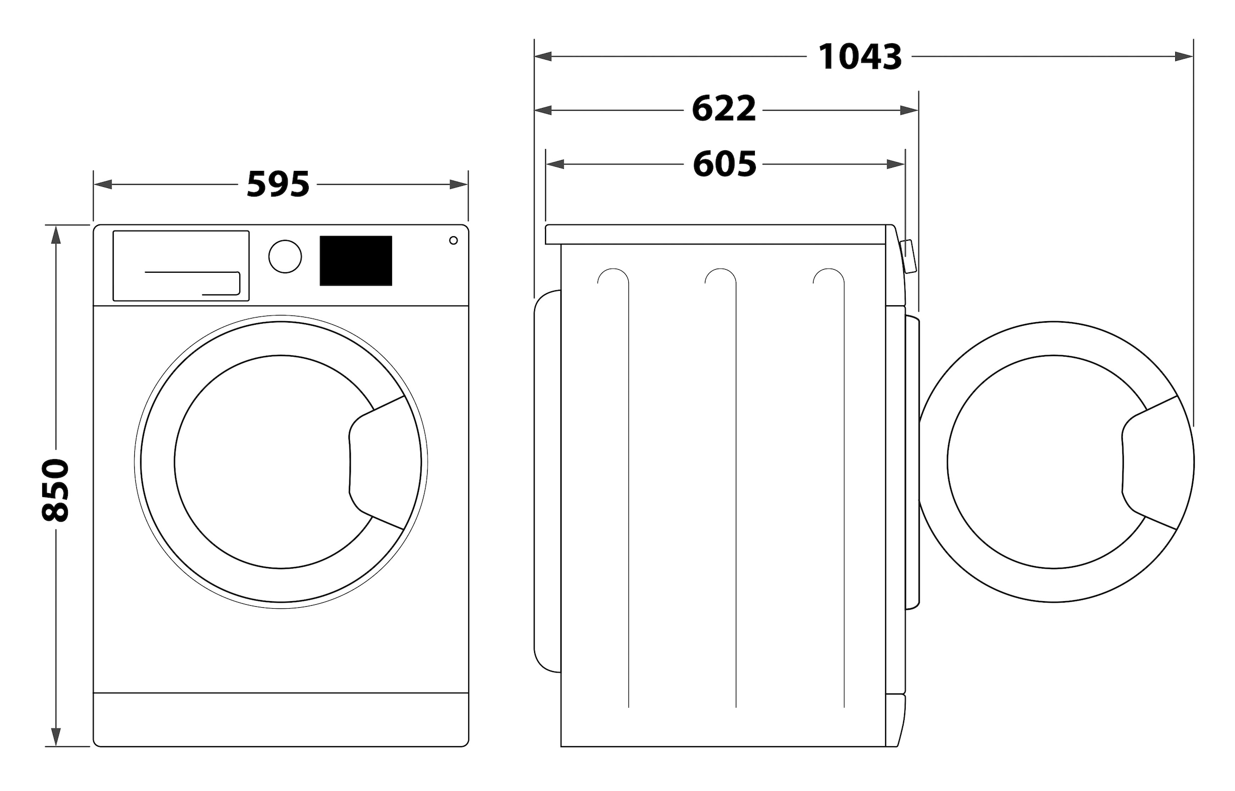 BAUKNECHT Waschmaschine »WM BB 814 A«, WM BB 814 A, 8 kg, 1400 U/min
