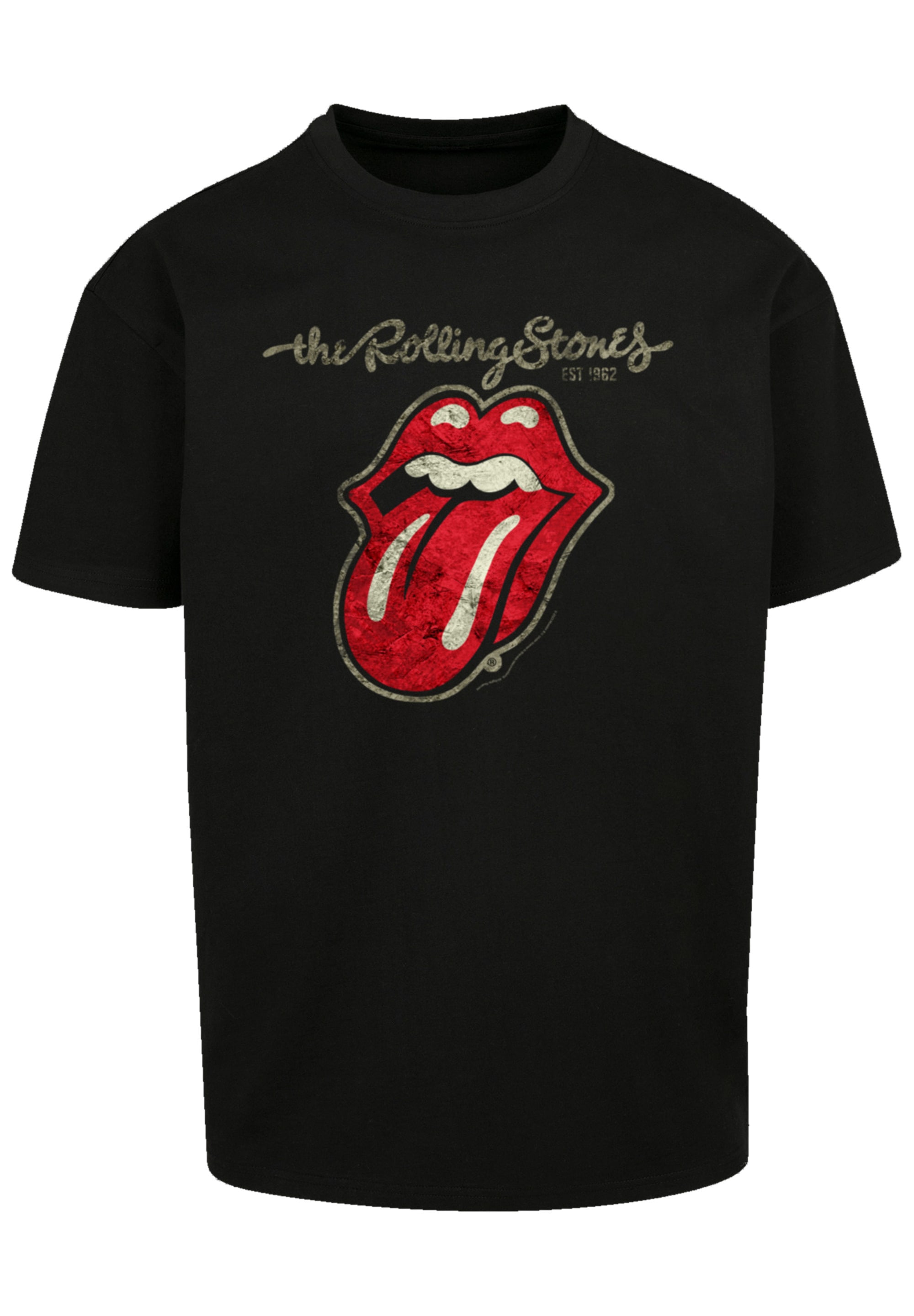 F4NT4STIC T-Shirt »The Rolling Stones Plastered Tongue Washed«, Premium Qualität