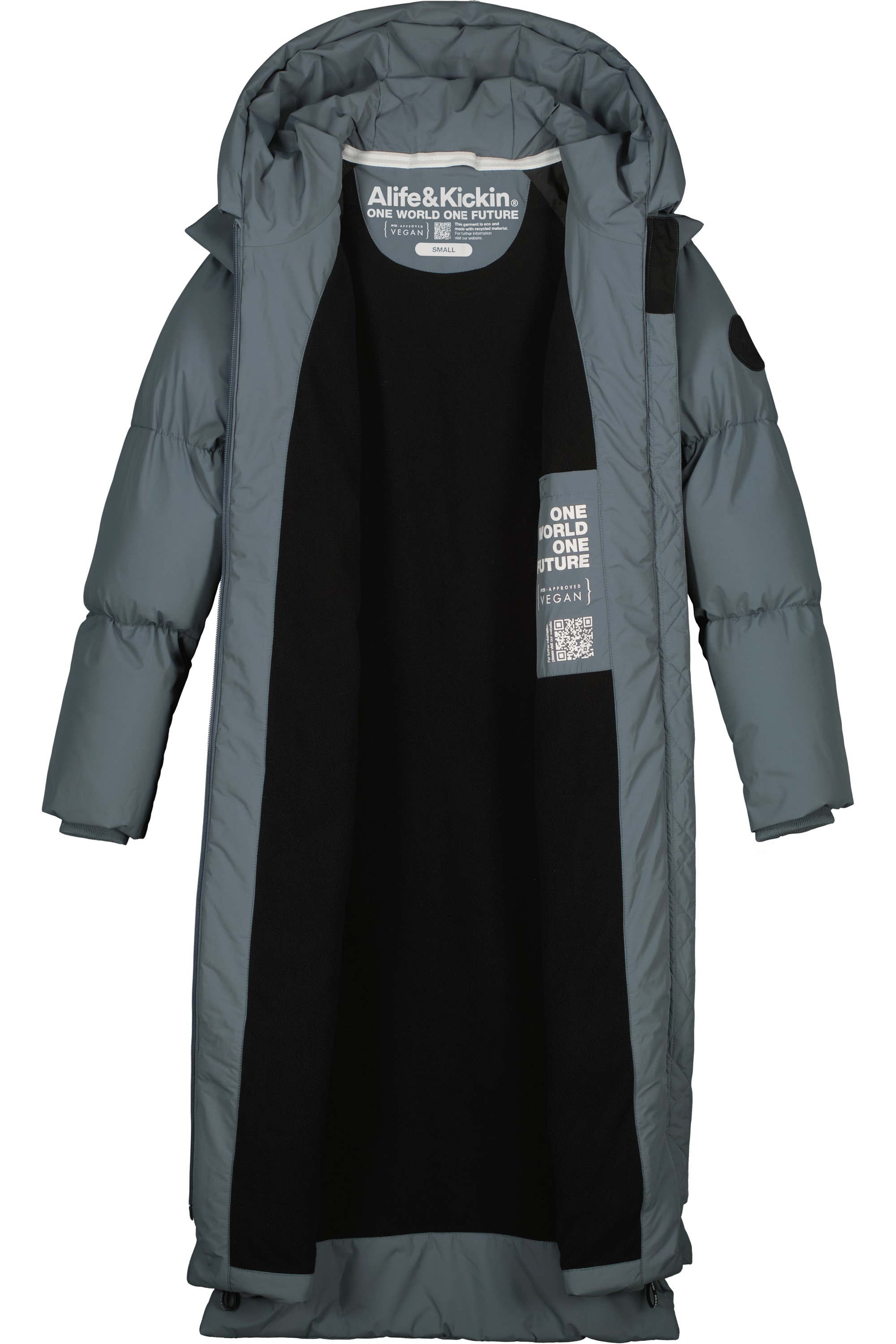 Alife & Kickin Winterjacke »Damen RihannaAK A«, mit Kapuze, Langer, warmer Wintermantel mit großer Kapuze und Fleece Innenfutter