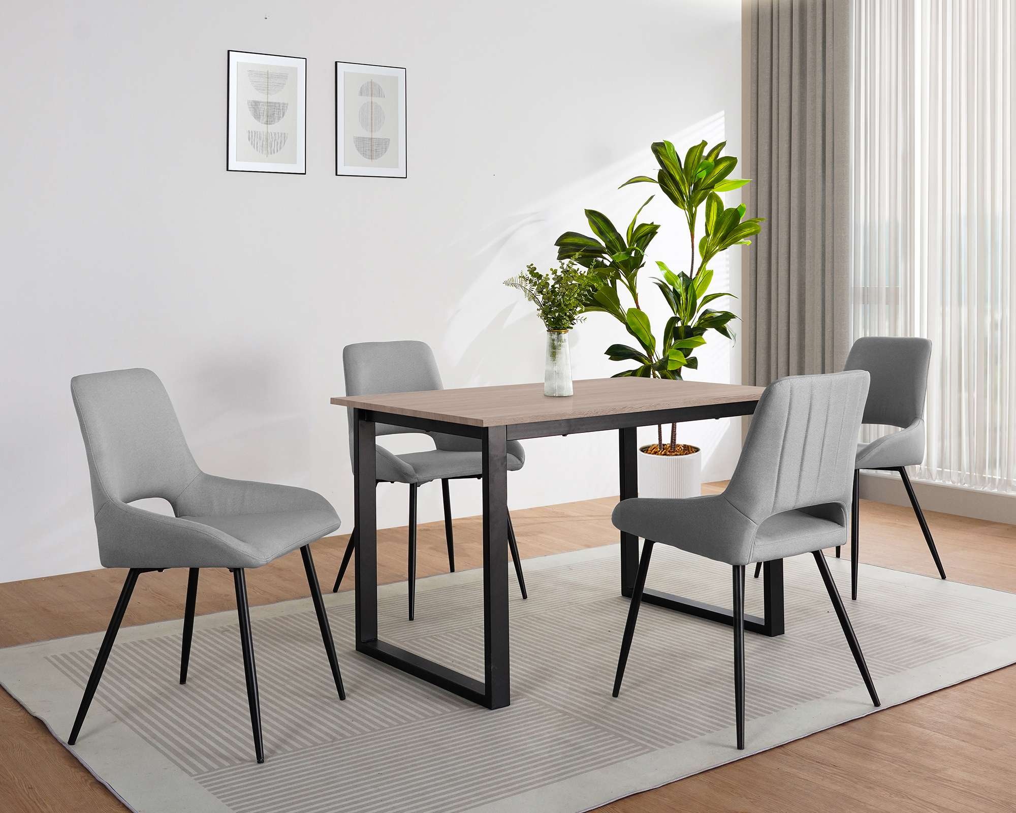 OTTO home Esstisch "Barcell" schwarzes Metallgestell, Plattenvarianten wähl günstig online kaufen