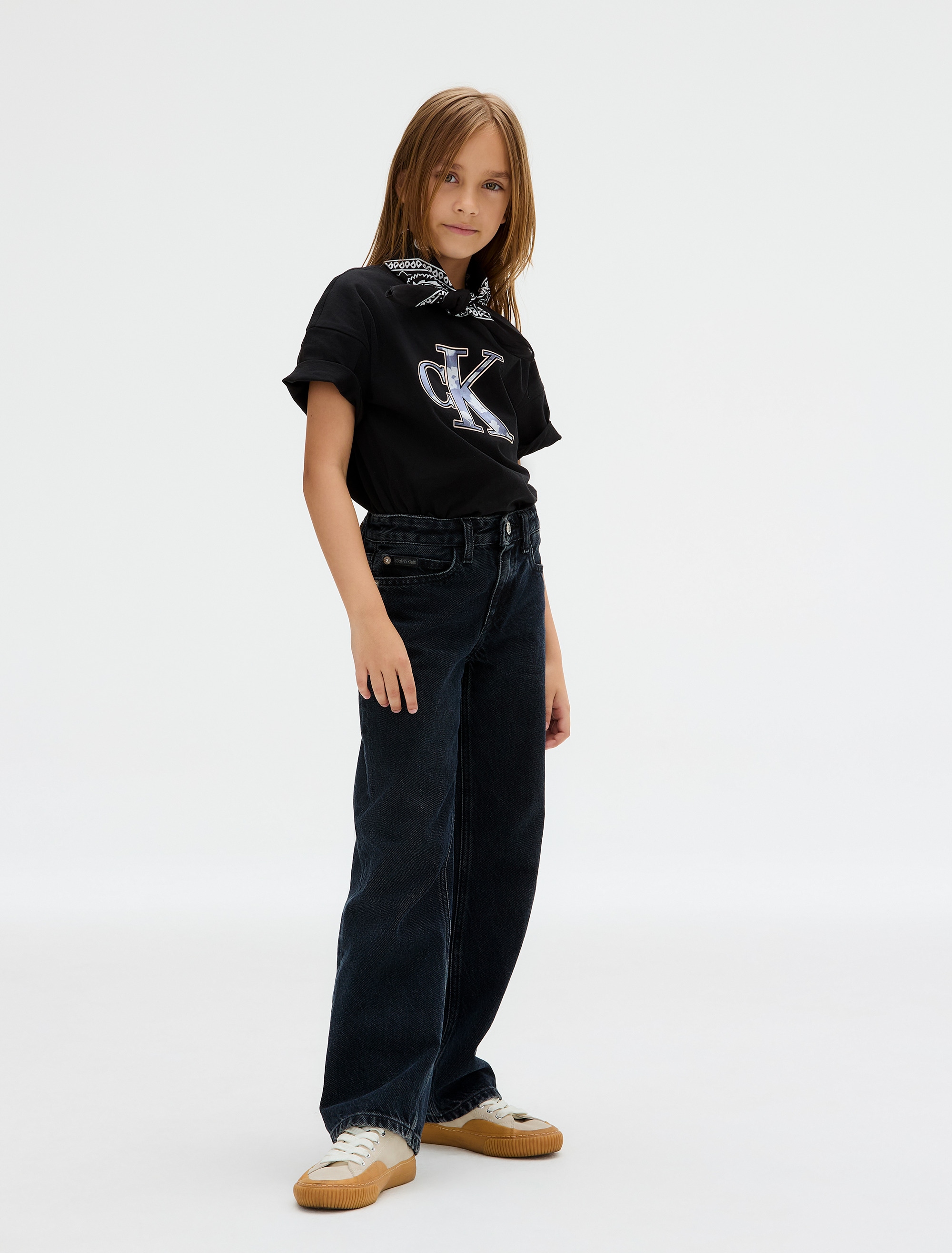 Calvin Klein Jeans T-Shirt »FILED IN MONOLOGO TEE«, für Kinder bis 16 Jahre, cooler Logo-Druck