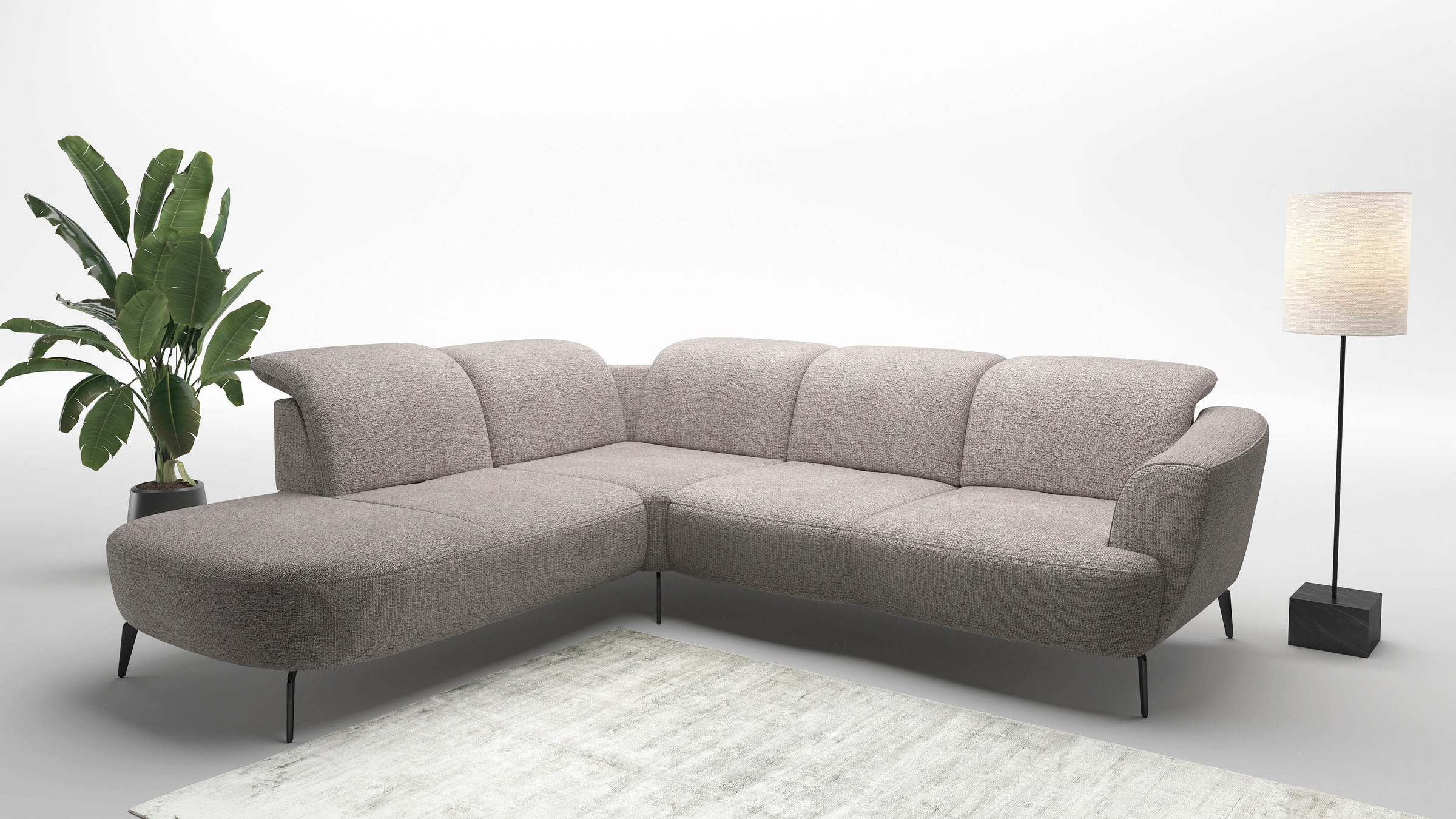 sit&more Ecksofa "Zoe" ink.Sitztiefenverstellung, wahlweise mit Kopfteilverstellung