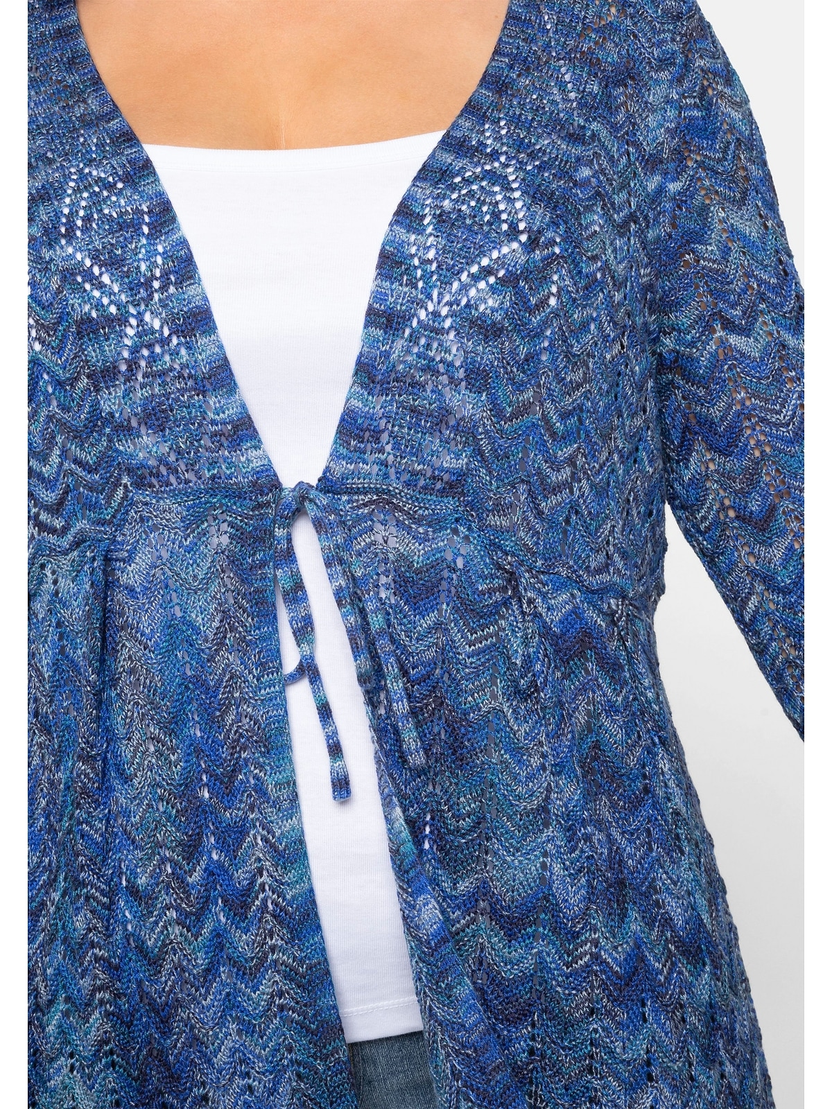 sheego by Joe Browns Cardigan »Große Größen«, mit Wellensaumkante