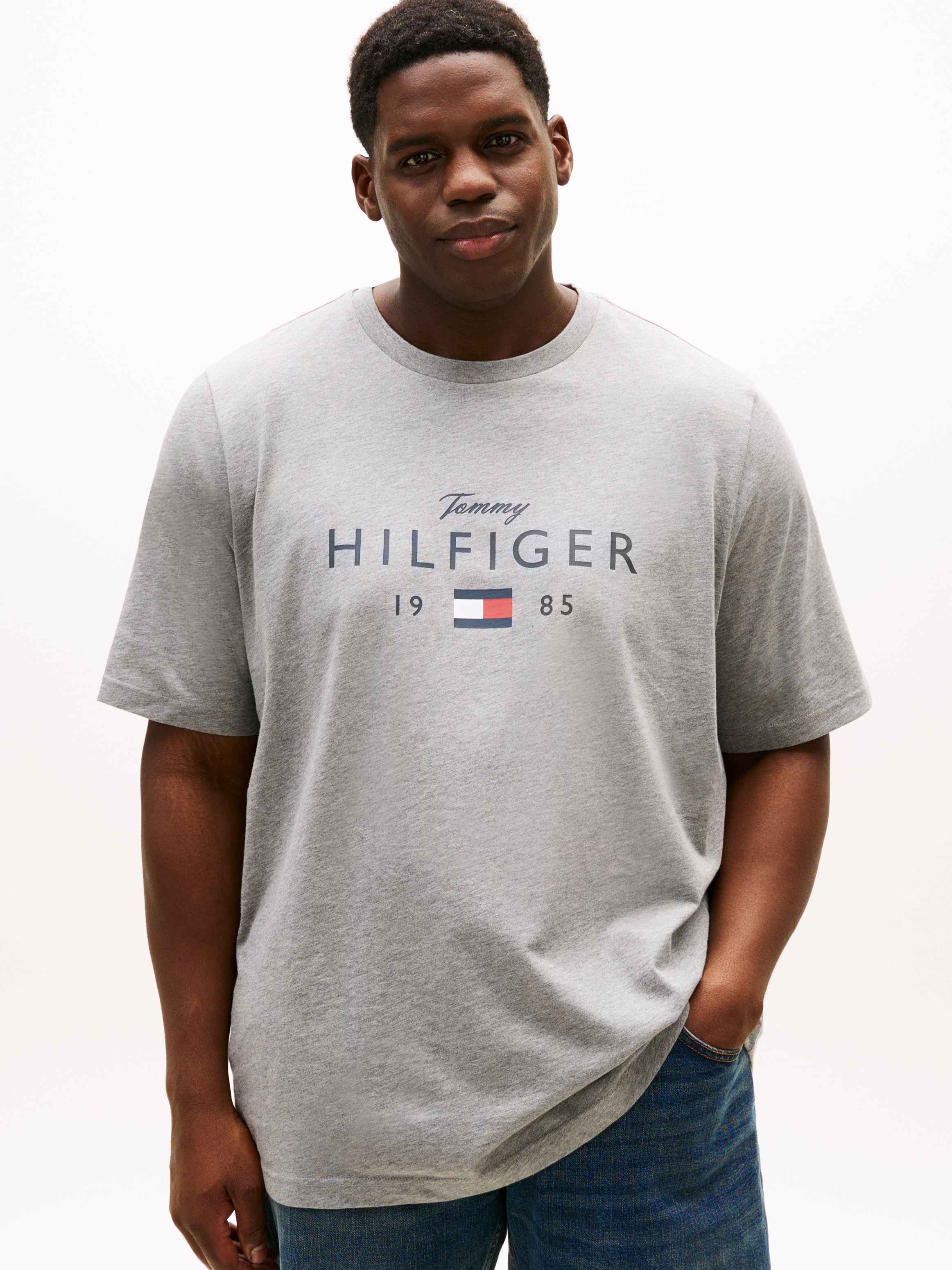 Tommy Hilfiger Big & Tall T-Shirt »BT-BRAND LOVE BIG HILFIGER« Rundhals, normale Passform, Große Größen