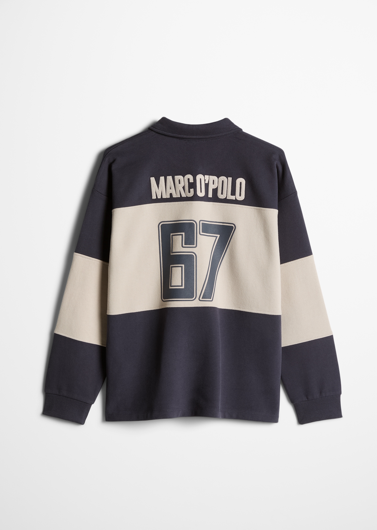 Marc O'Polo Sweatshirt , mit Polokragen und Blockstreifen
