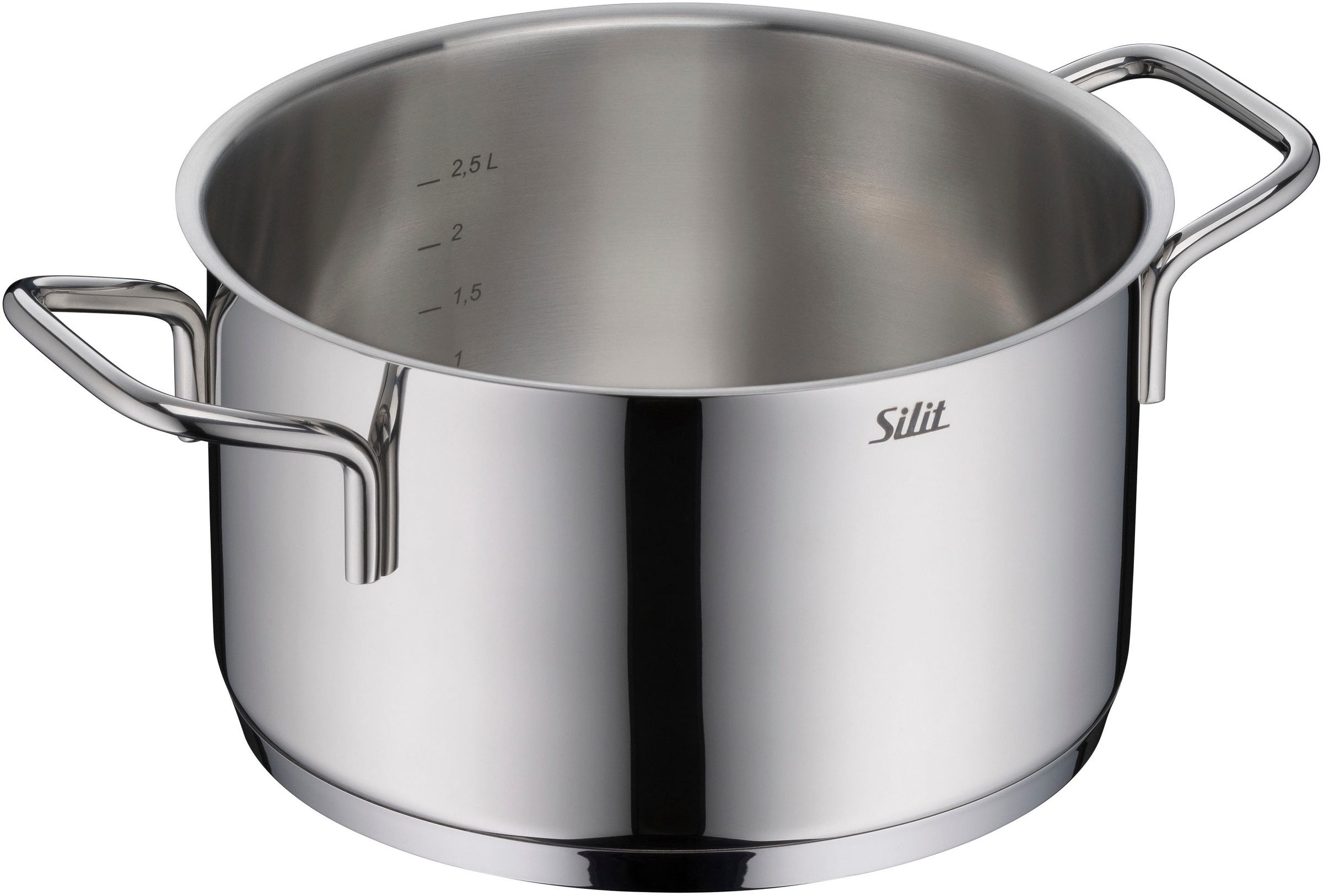 Silit Kochtopf »Extra Cook, mit Glasdeckel«, Edelstahl 18/10, (2 tlg.), SiliTherm Universalboden, induktionsgeeignet, spülmaschinengeeignet