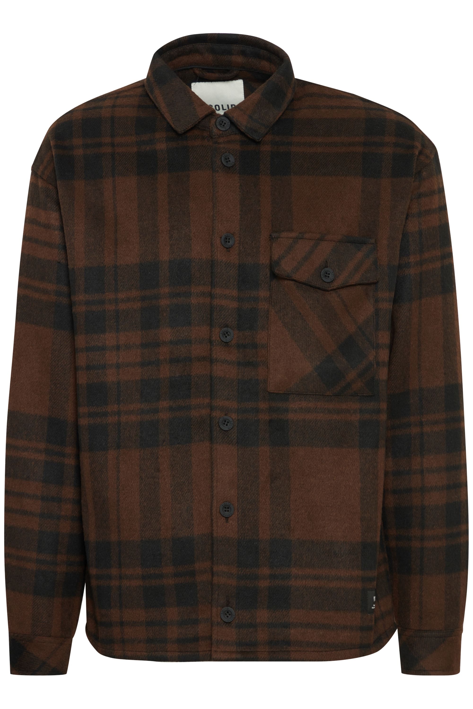 !solid Funktionsjacke SOLID "Übergangsjacke SDFullmann", Herren, Gr. L, braun (java), Obermaterial: 100% Polyester PES., Jacken Funktionsjacke
