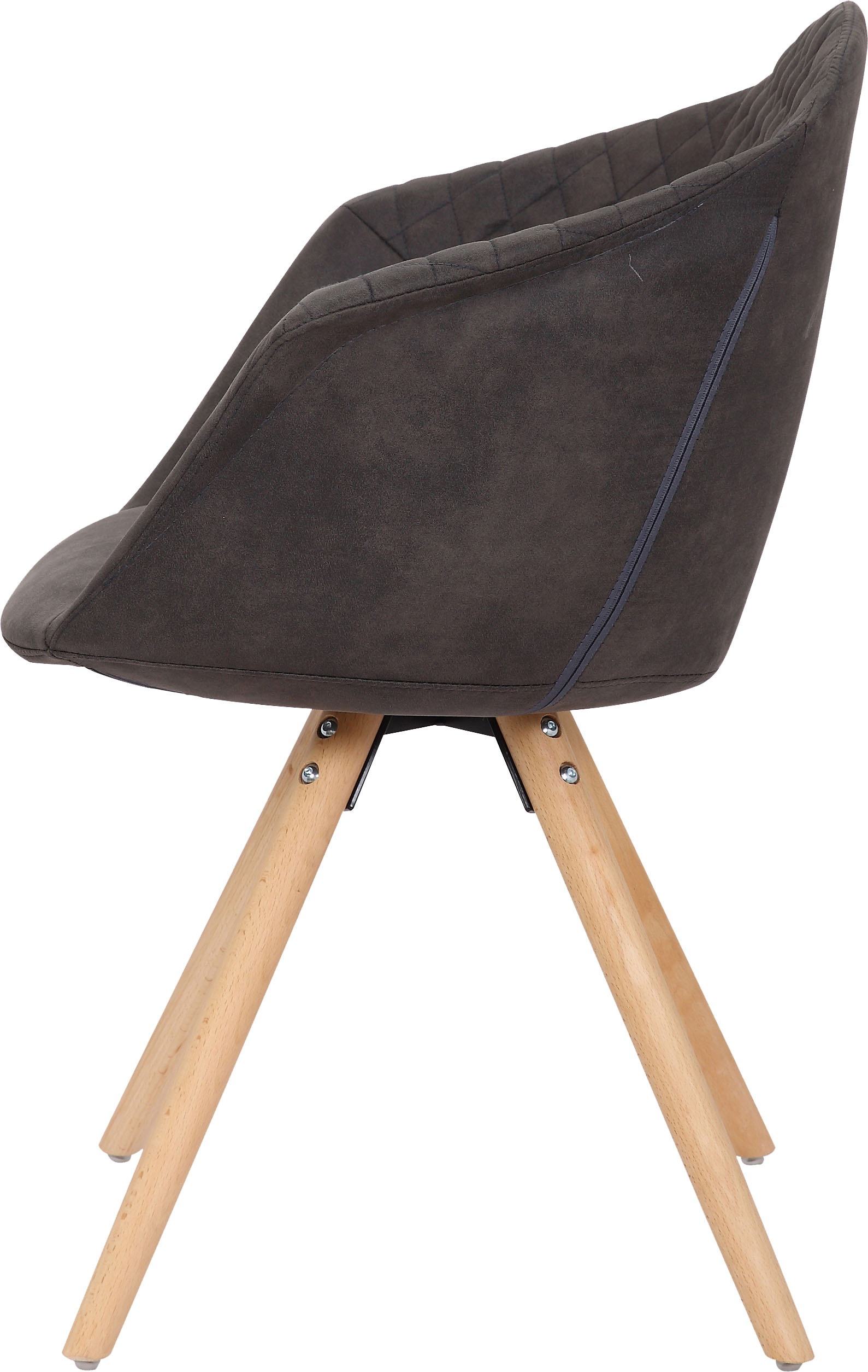 Kayoom Polsterstuhl »Stuhl Chadwick 110 2er-Set, stilvolles Design, in Naturfarben gehalten«, (Set), 2 St., bequem, Holzbeine, weich gepolstert, stilvolles Design