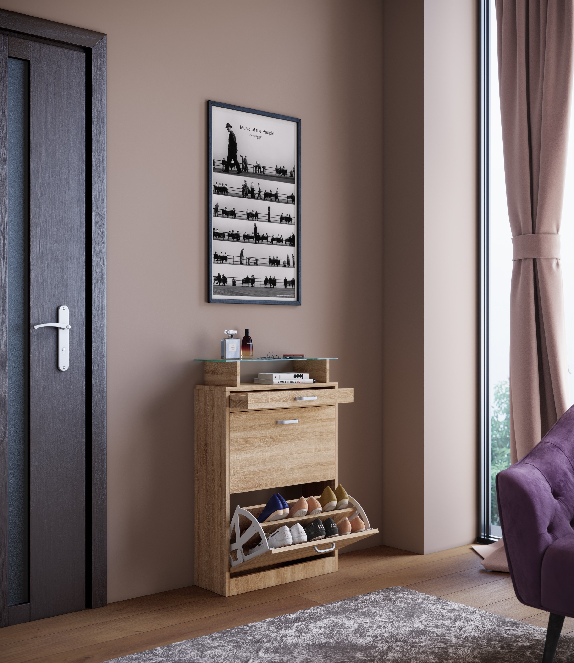 VCM Schuhschrank »Holz Schuhschrank Schuhkipper Klappen Sipos M«