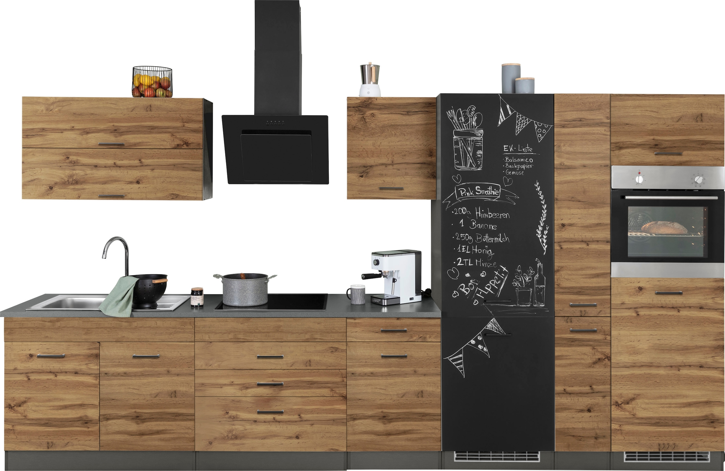 HELD MÖBEL Küchenzeile »Trier«, mit E-Geräten, Breite 380 cm kaufen | BAUR