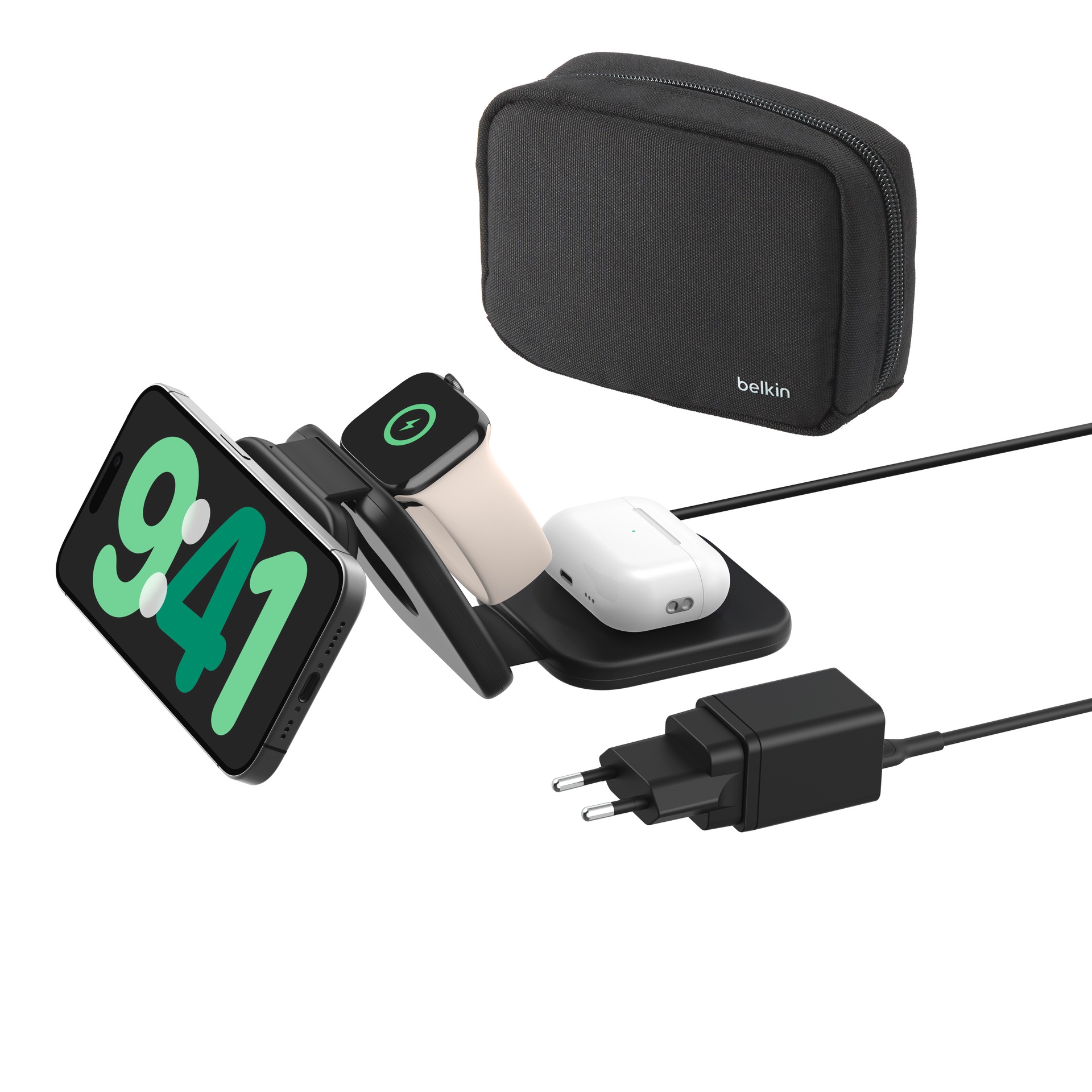Belkin Wireless Charger »BoostCharge Pro magnetische 3-in-1-Reiseladestation«