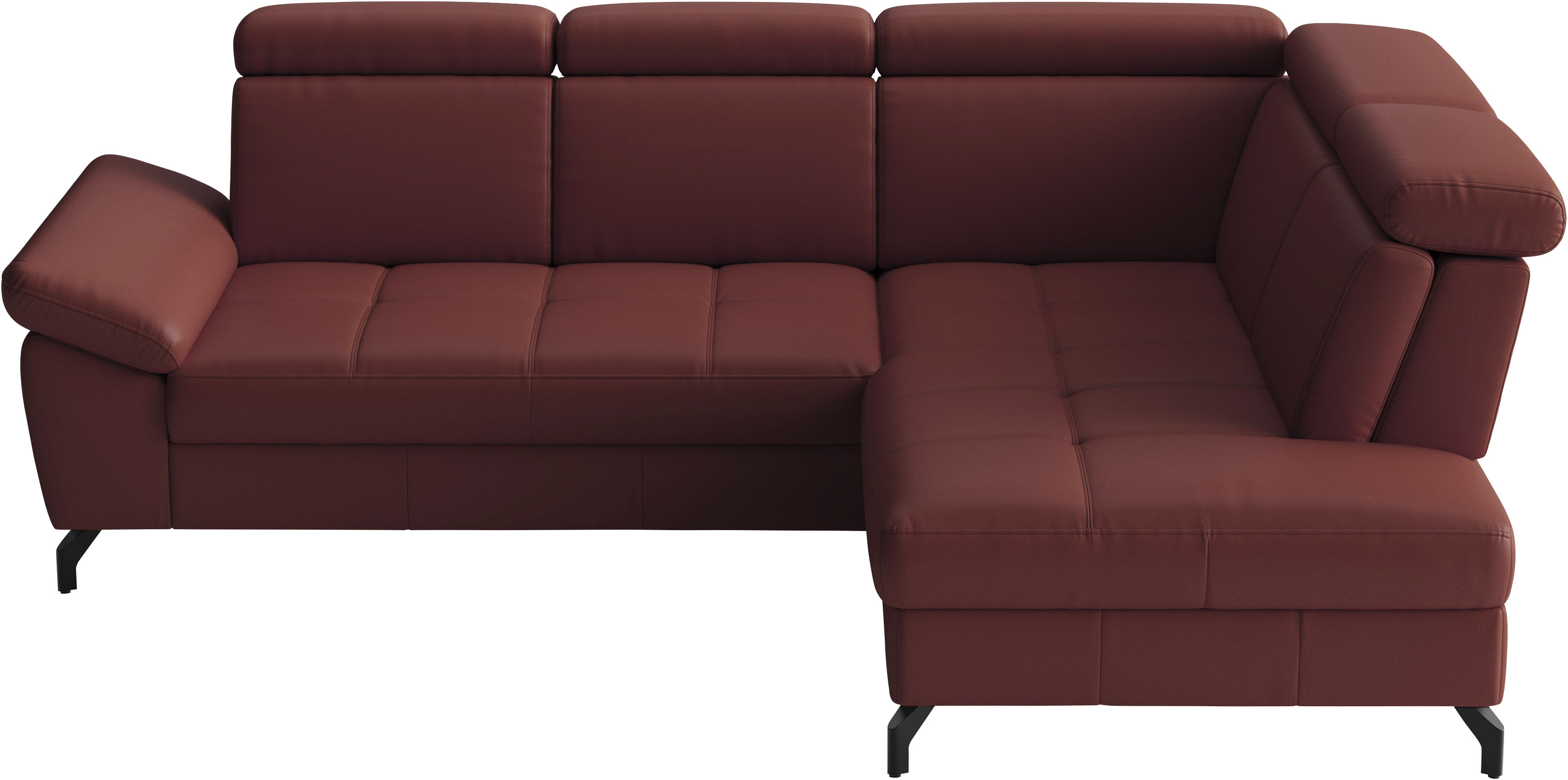 sit&more Ecksofa "Vanity L-Form, B: 254 cm, Leder" Inkl.Sitz-,Kopf-und Armteilverstellung