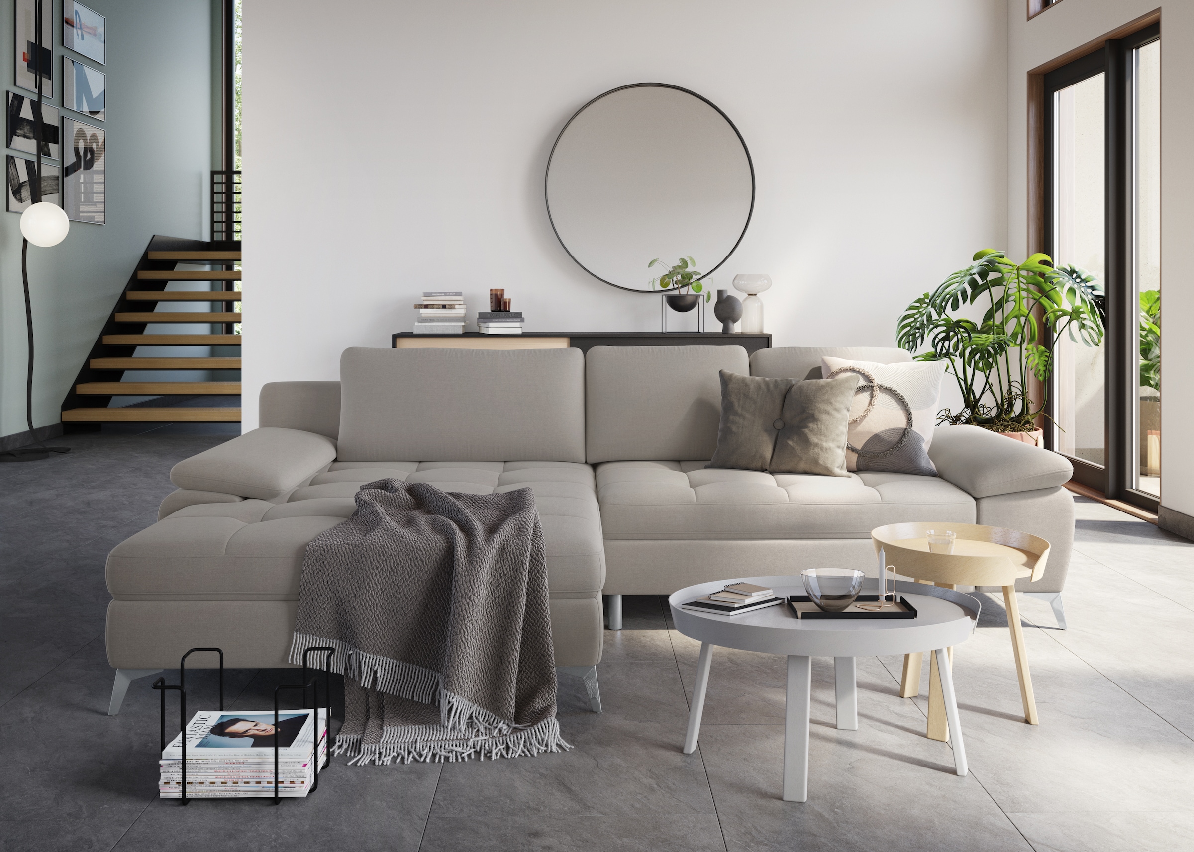 sit&more Ecksofa "Latigo L-Form" mit Mega-Recamiere, wahlweise mit Schlaffunktion und Bettkasten