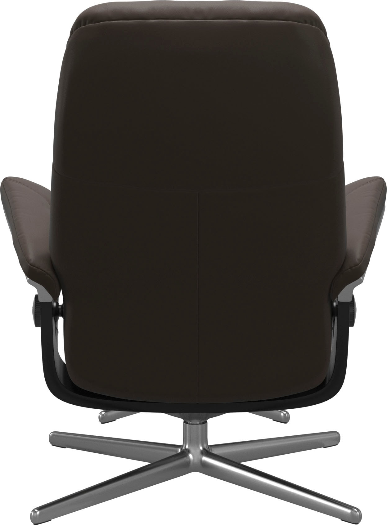 Stressless® Relaxsessel »Consul«, (Set, Relaxsessel mit Hocker), mit Hocker, mit Cross Base, Größe S, M & L, Holzakzent Schwarz
