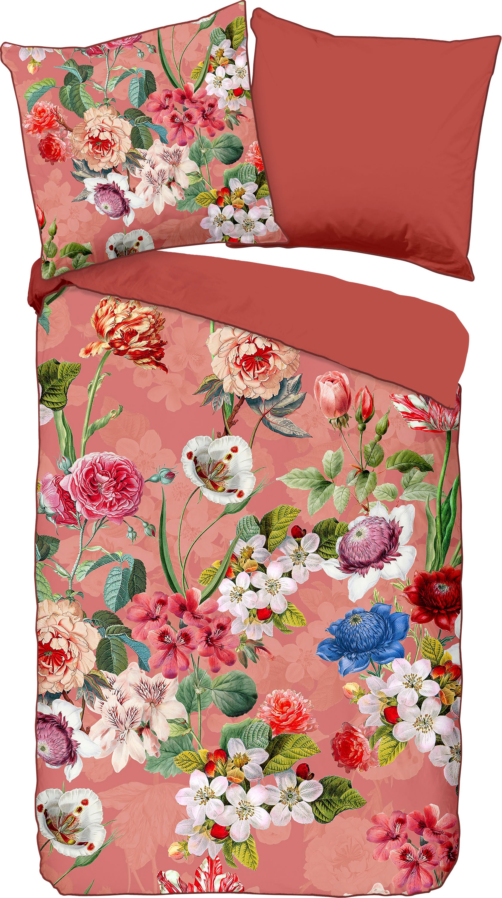 Descanso Wendebettwäsche "Amalia" 2 Stk. tlg. Baumwolle, Satin, 135x200, Bi günstig online kaufen