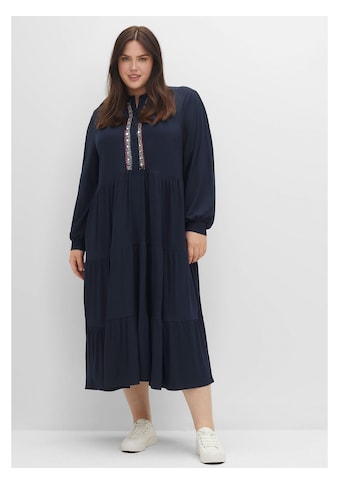 Sheego Jerseykleid »Jerseykleid«, im Boho-Stil, mit Stufenrock kaufen