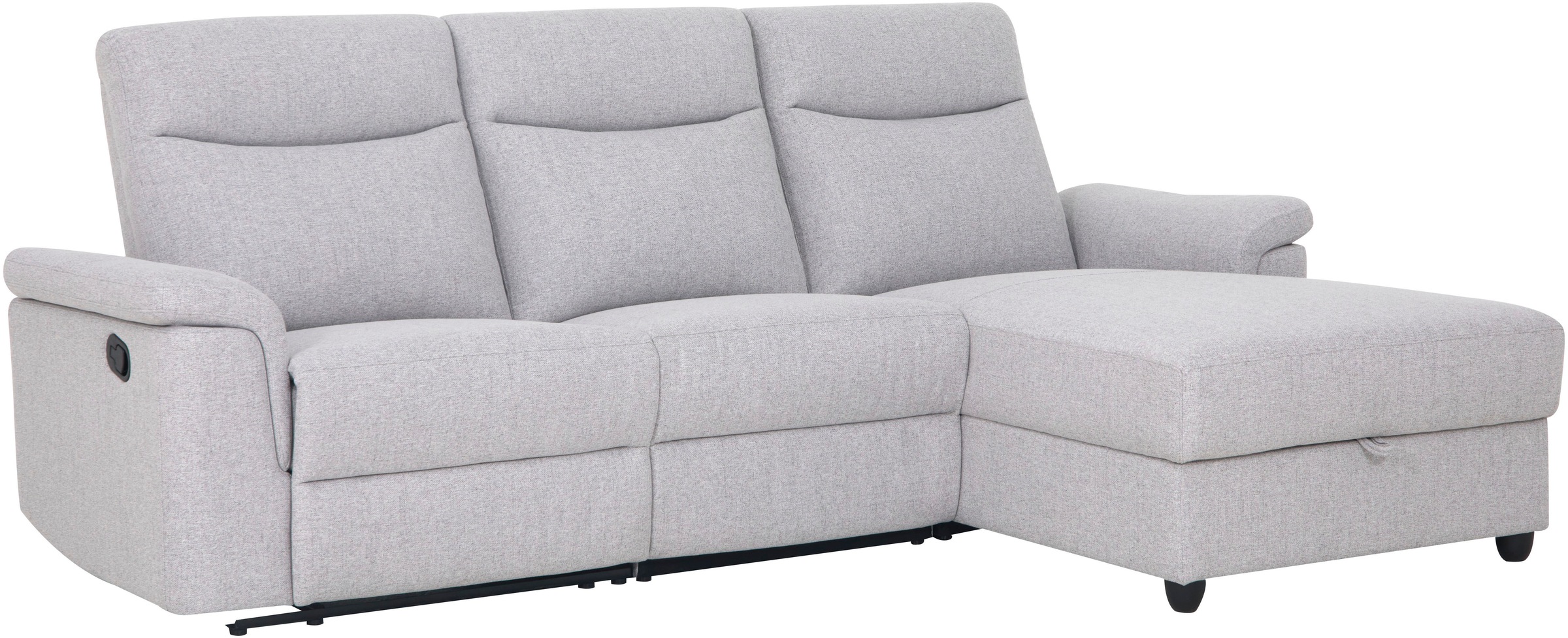 Home affaire Ecksofa »BRIONNE, L-Form, 255cm, manuelle u. elektrische Funktion (USB A/C),«, Liegefunktion, Stauraum, Federkernpolsterung, Webstoff