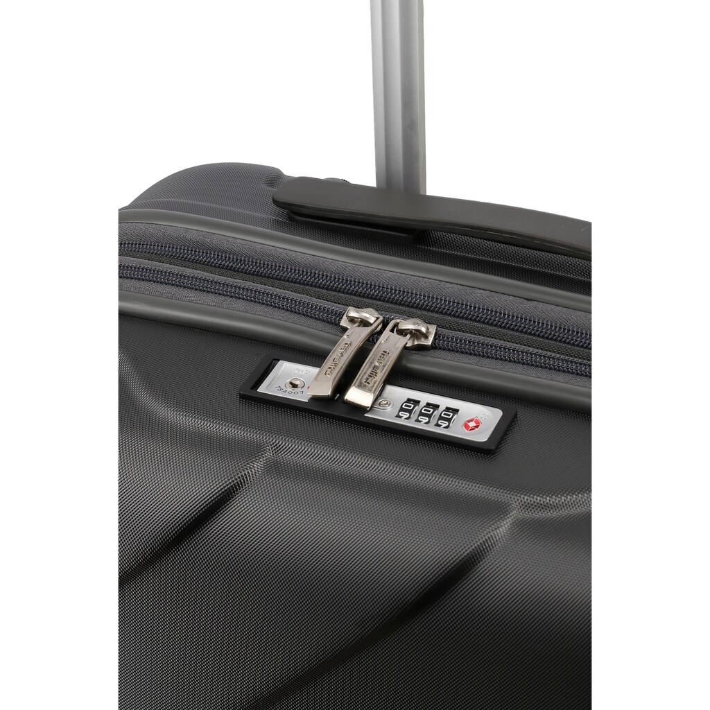 travelite Hartschalen-Trolley »Kalisto, 55 cm, anthrazit«, 4 Rollen