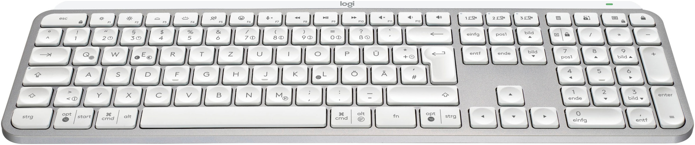 Logitech Wireless-Tastatur »MX Keys S« (Fn-Tasten | USB-Anschluss | Ziffernblock)