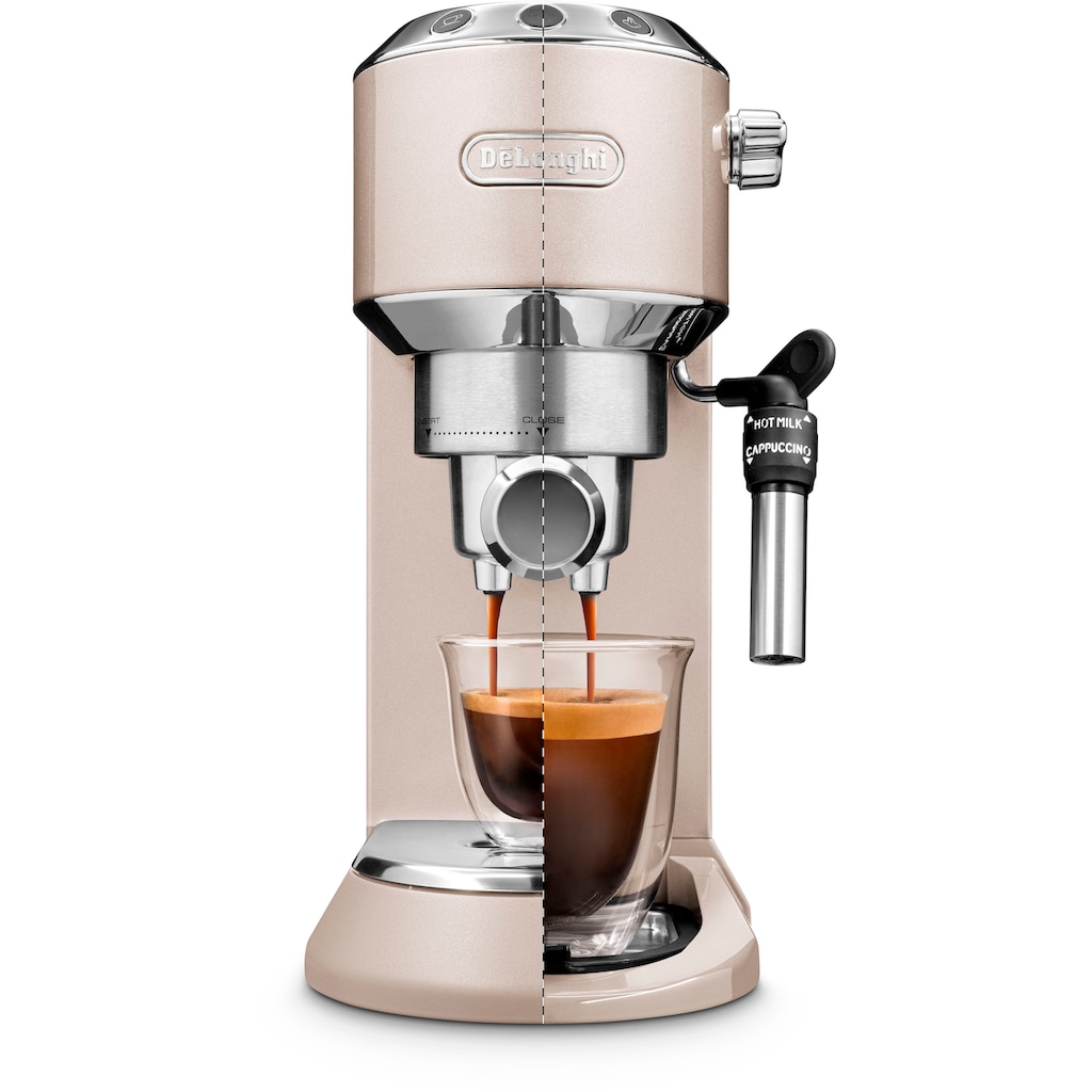 De'Longhi Siebträgermaschine »Dedica Metallics EC785.BG«, 1350 Watt, 15 Bar