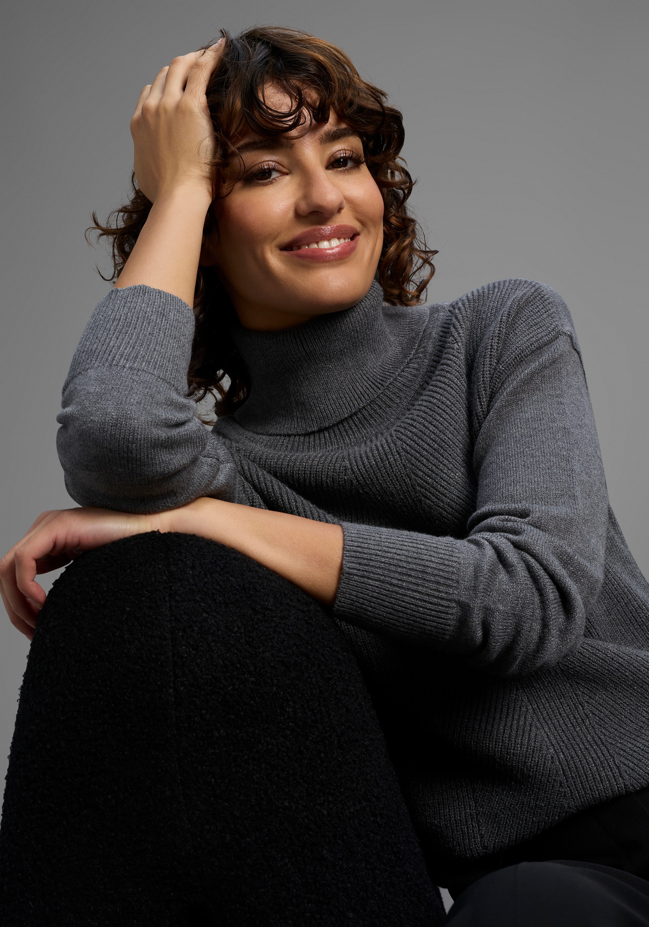 Laura Scott Rollkragenpullover, in lässiger Form mit Strukturstrick - NEUE KOLLEKTION