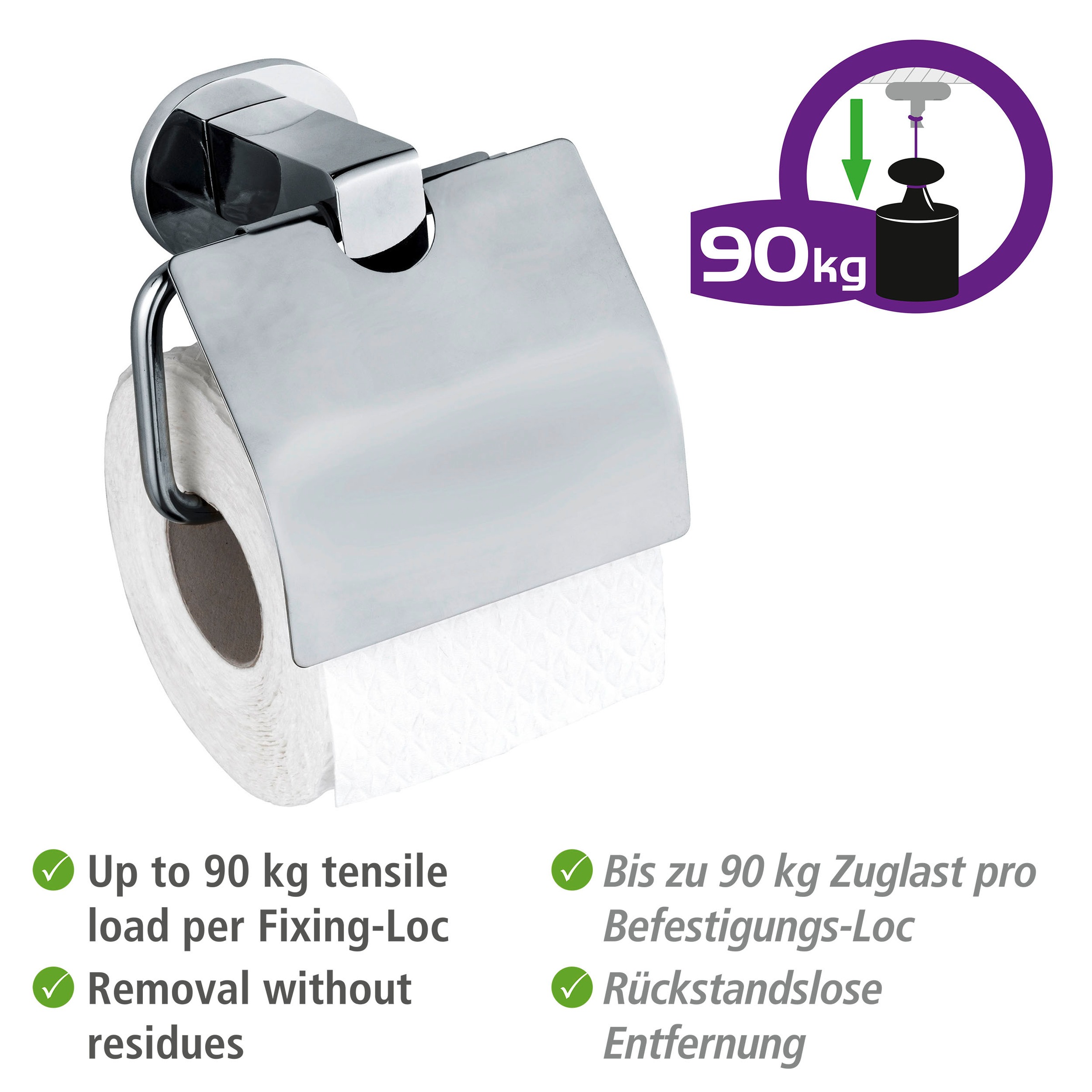 WENKO Toilettenpapierhalter »UV-Loc® Maribor«, Befestigen ohne bohren