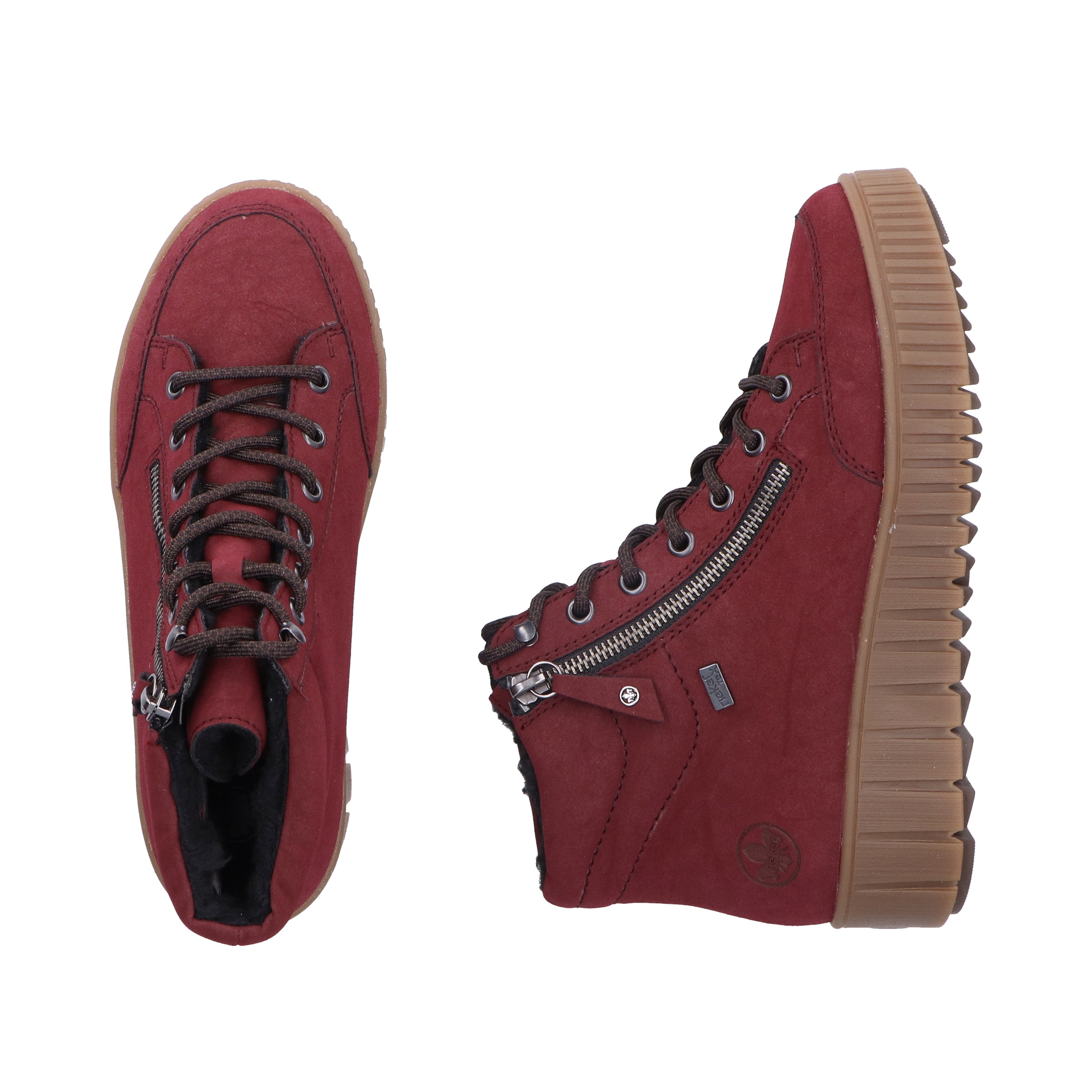 Rieker Winterboots, Plateaustiefelette, Schnürboots mit Warmfutter und TEX-Ausstattung