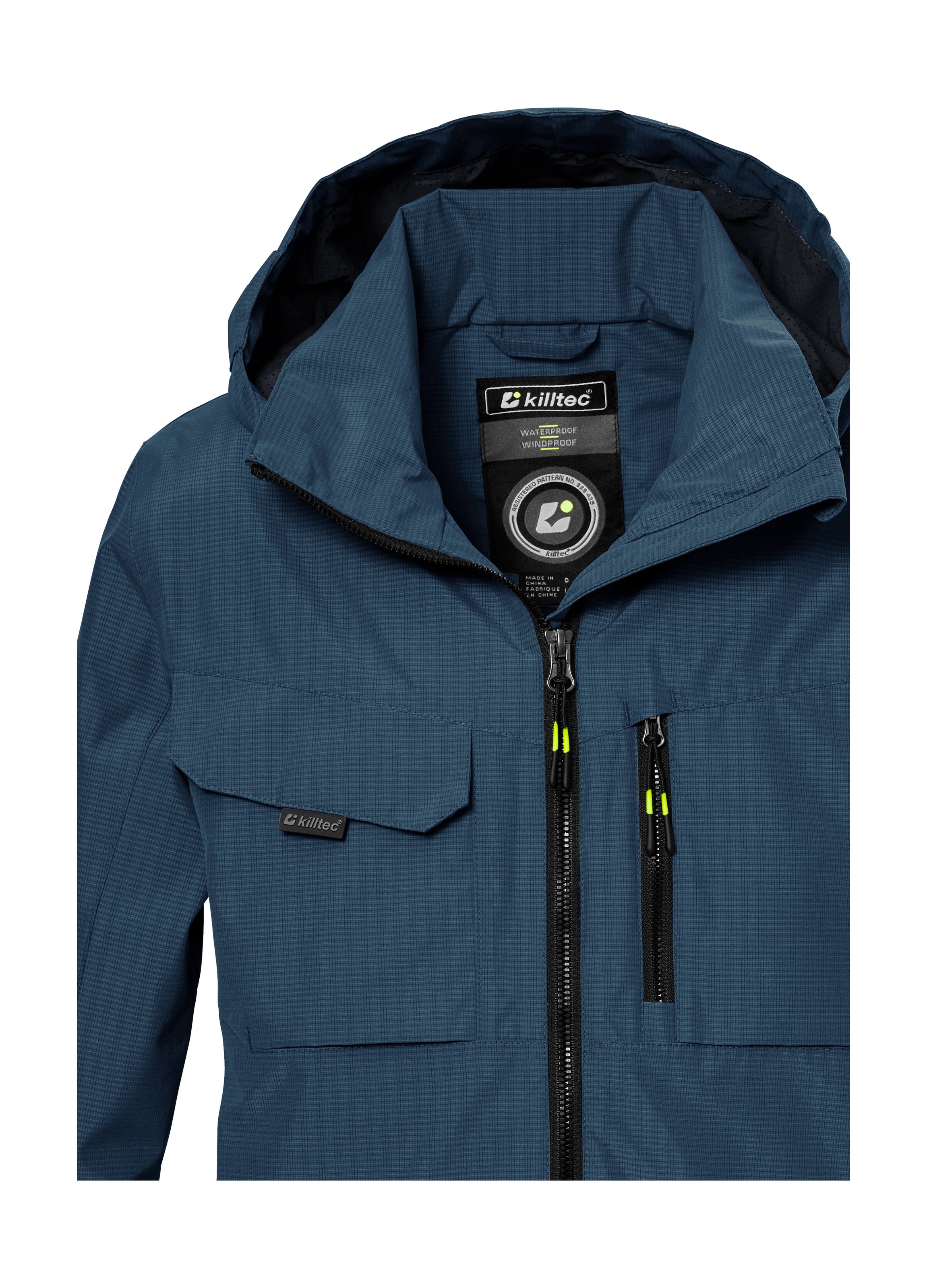 Killtec Funktionsjacke »KOS 140 BYS JCKT« Wasserdichte Kids-Jacke mit verstellbarer Kapuze und Saum