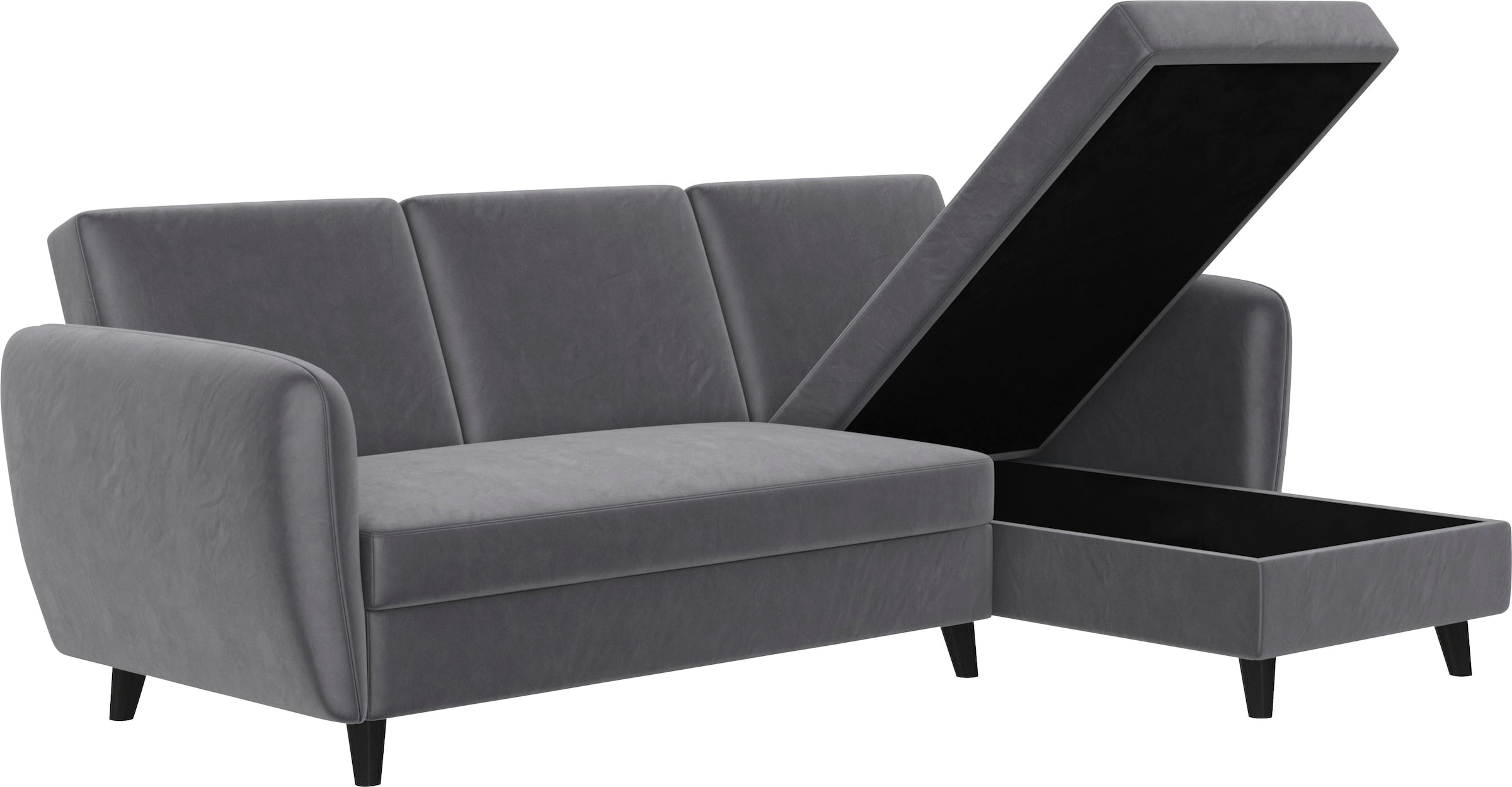 Dorel Home Ecksofa »Perry, L-Form,«, Rückenlehne, verschiedene Farbvarianten, Sitzhöhe 43 cm, Breite 219 cm