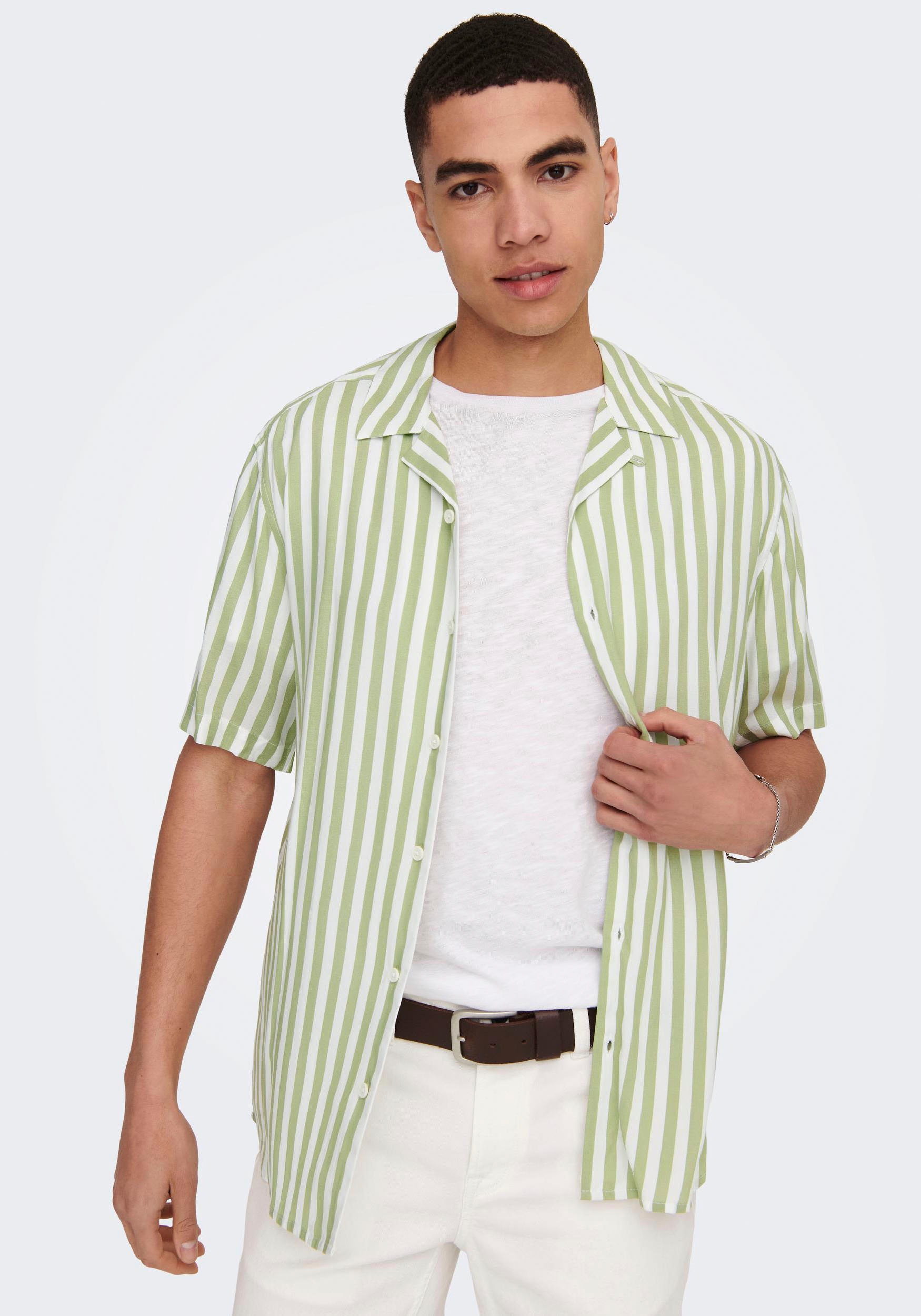 ONLY & SONS Kurzarmhemd "ONSWAYNE LIFE SS VISCOSE" günstig online kaufen