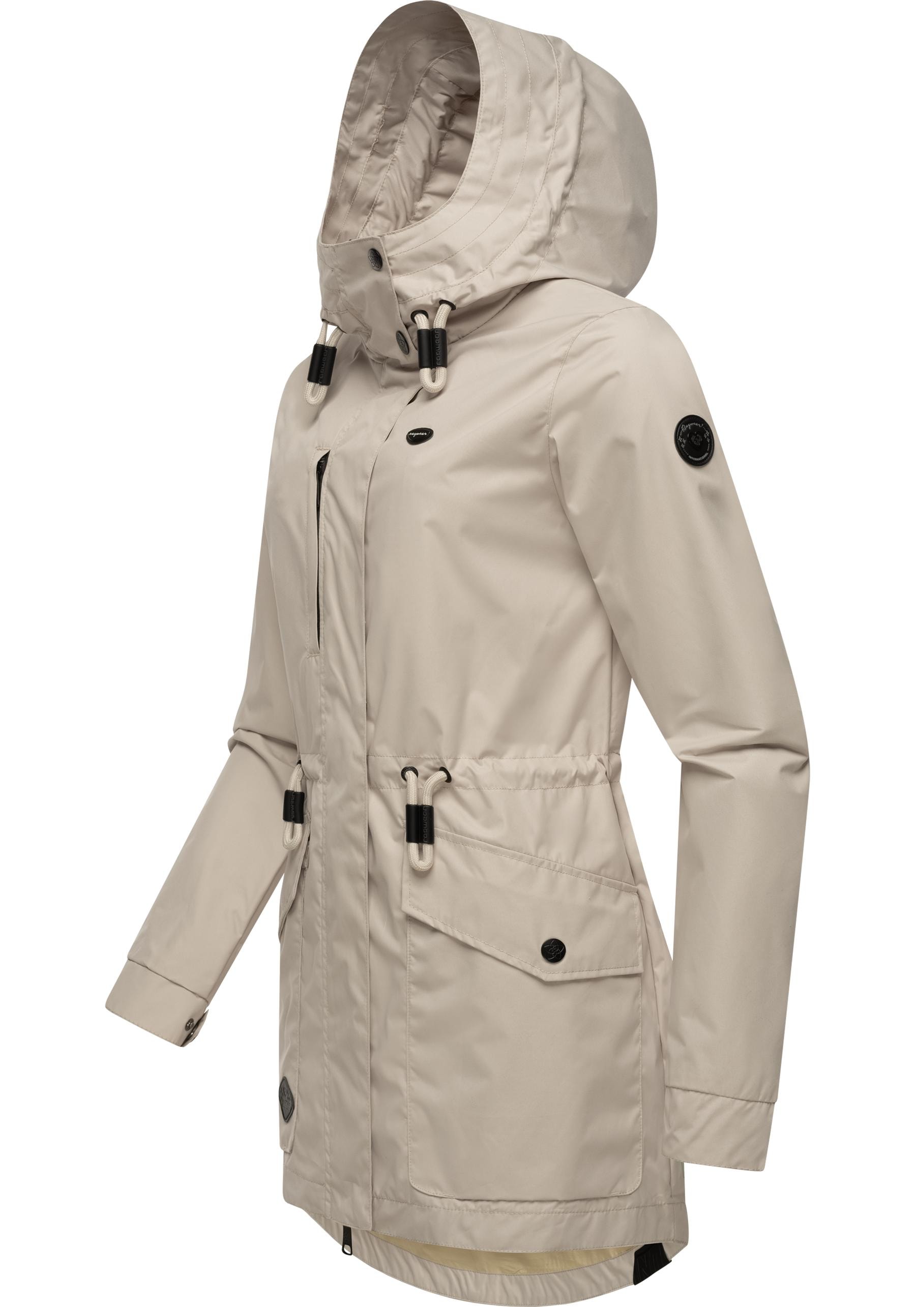 Ragwear Parka »Alysa«, mit Kapuze, stylische Damen Übergangsjacke mit Taillenzugband