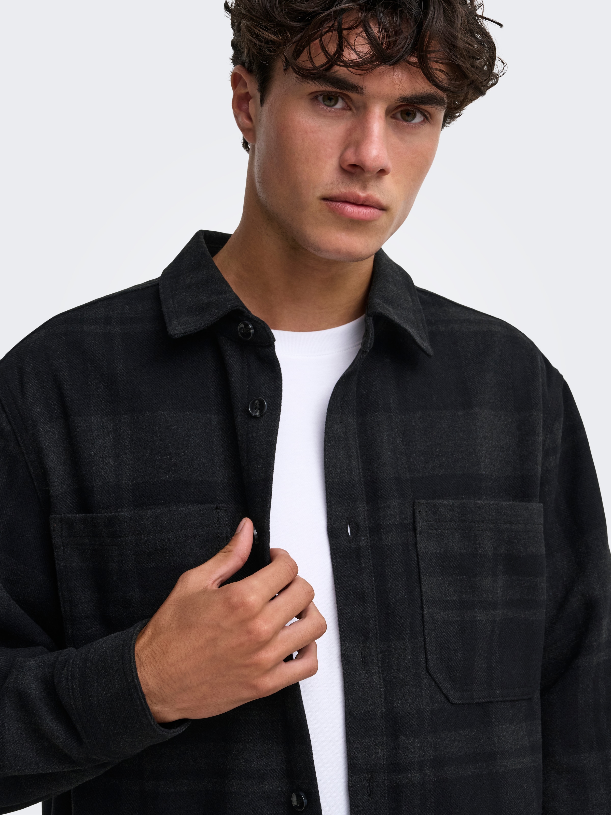ONLY & SONS Karohemd »ONSALP CHECKED OVERSHIRT NOOS« Materialmix, regular fit