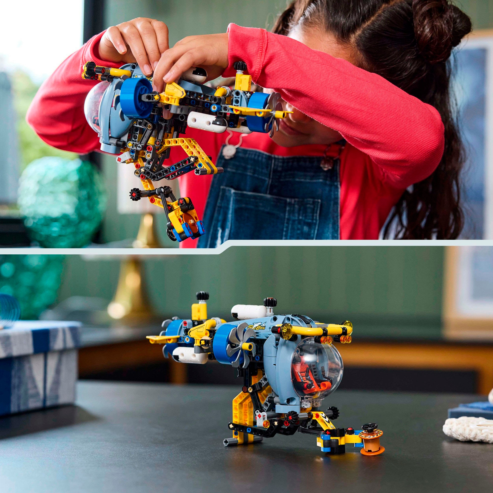 LEGO® Konstruktionsspielsteine »Tiefseeforscher U-Boot (42201), LEGO Technic«, (413 St.), Made in Europe