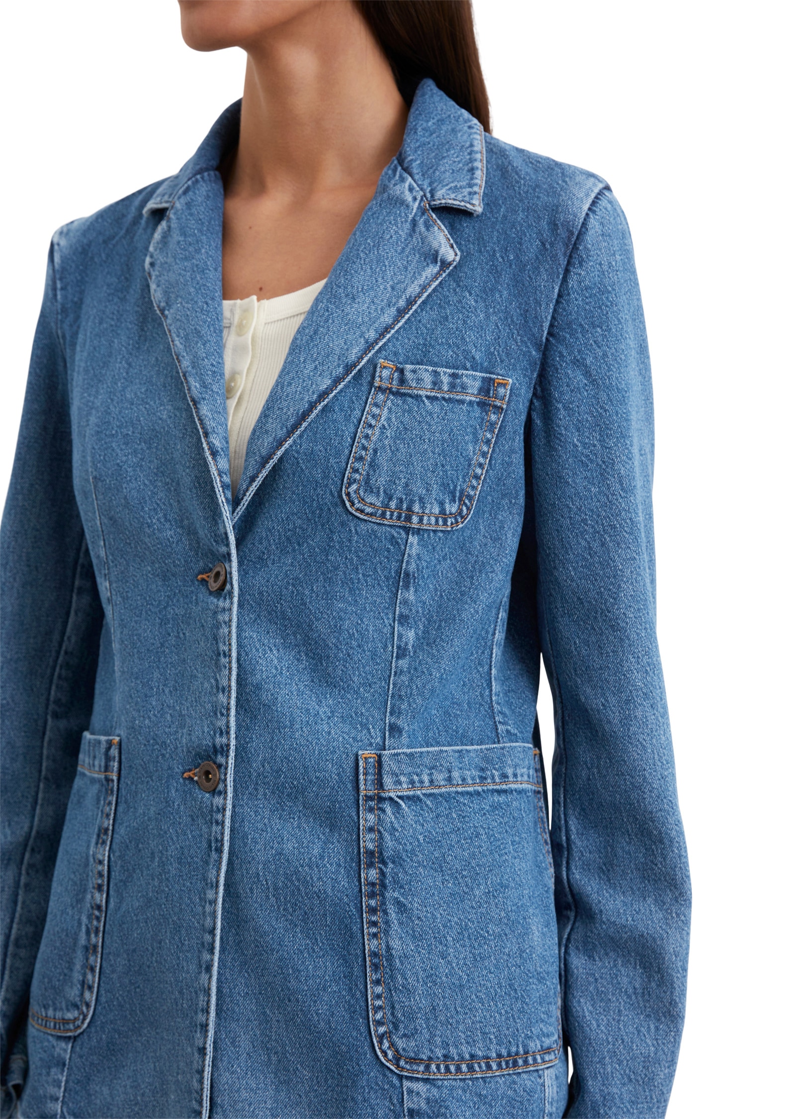 Marc O'Polo Jeansjacke »aus Lyocell-Baumwolle-Mix«, ohne Kapuze