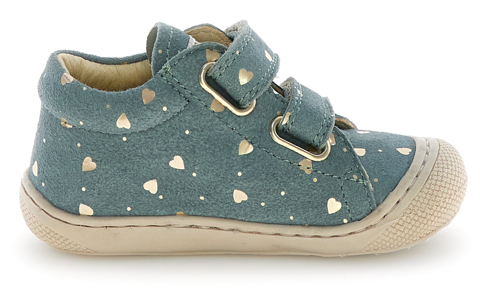 Naturino Lauflernschuh »Cocoon«, Klettschuh mit Metallic-Herzchen, Größenschablone zum Download