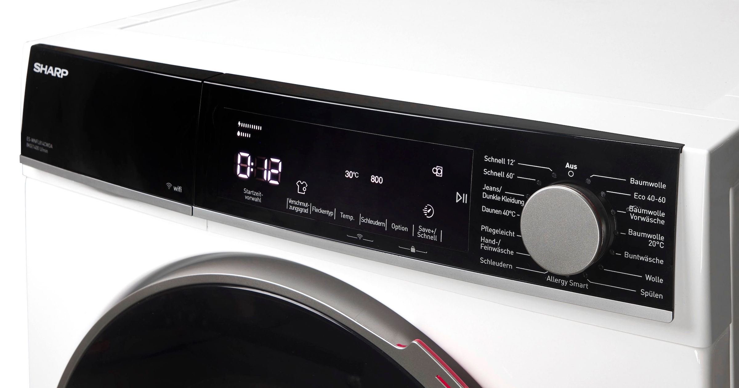 Sharp Waschmaschine »ES-WNFL814CWDA-DE«, 8 kg, 1400 U/min