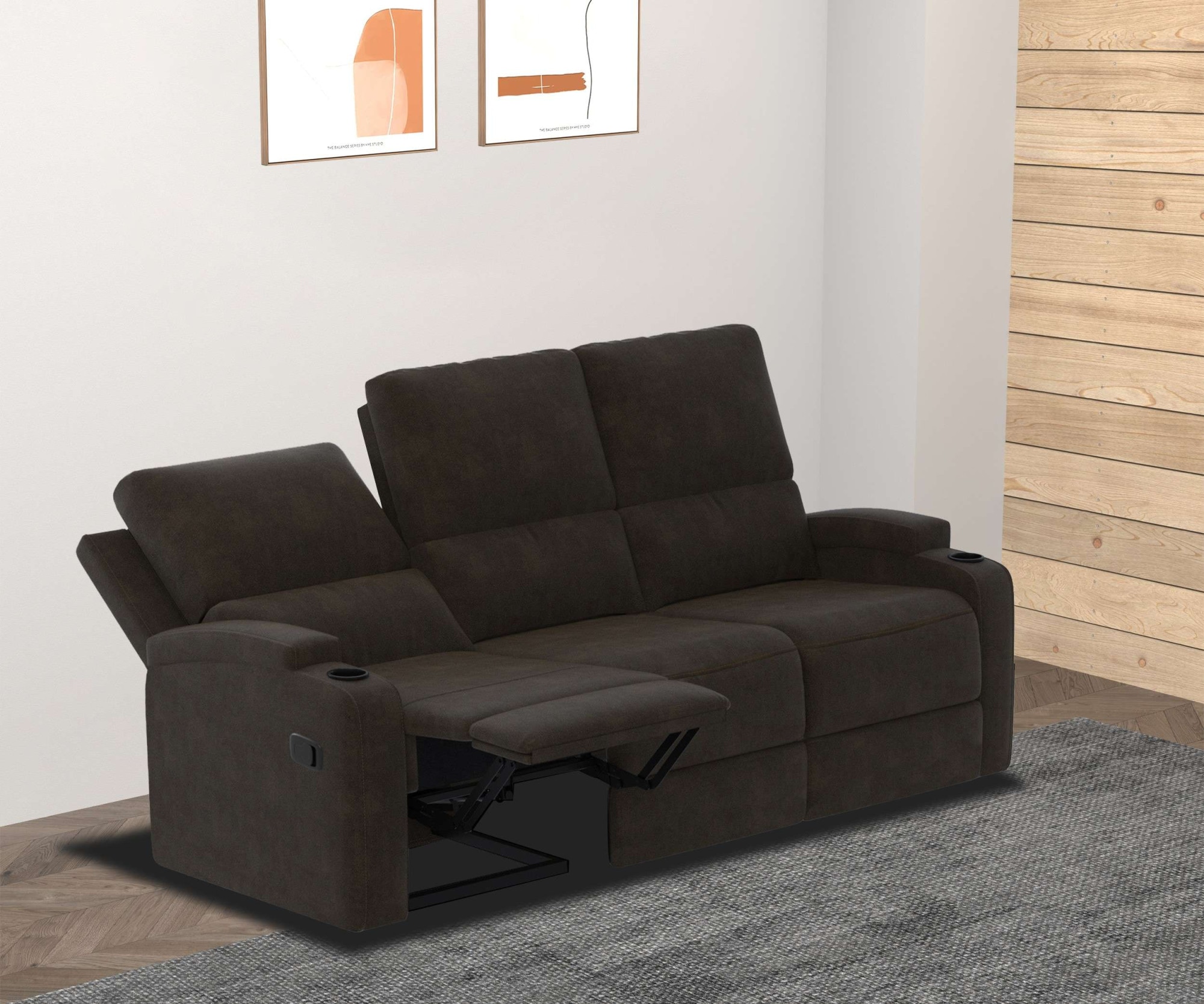 Home affaire 3-Sitzer »Napori«, Kinosofa mit 2 x Relaxfunktion und Getränkehalter