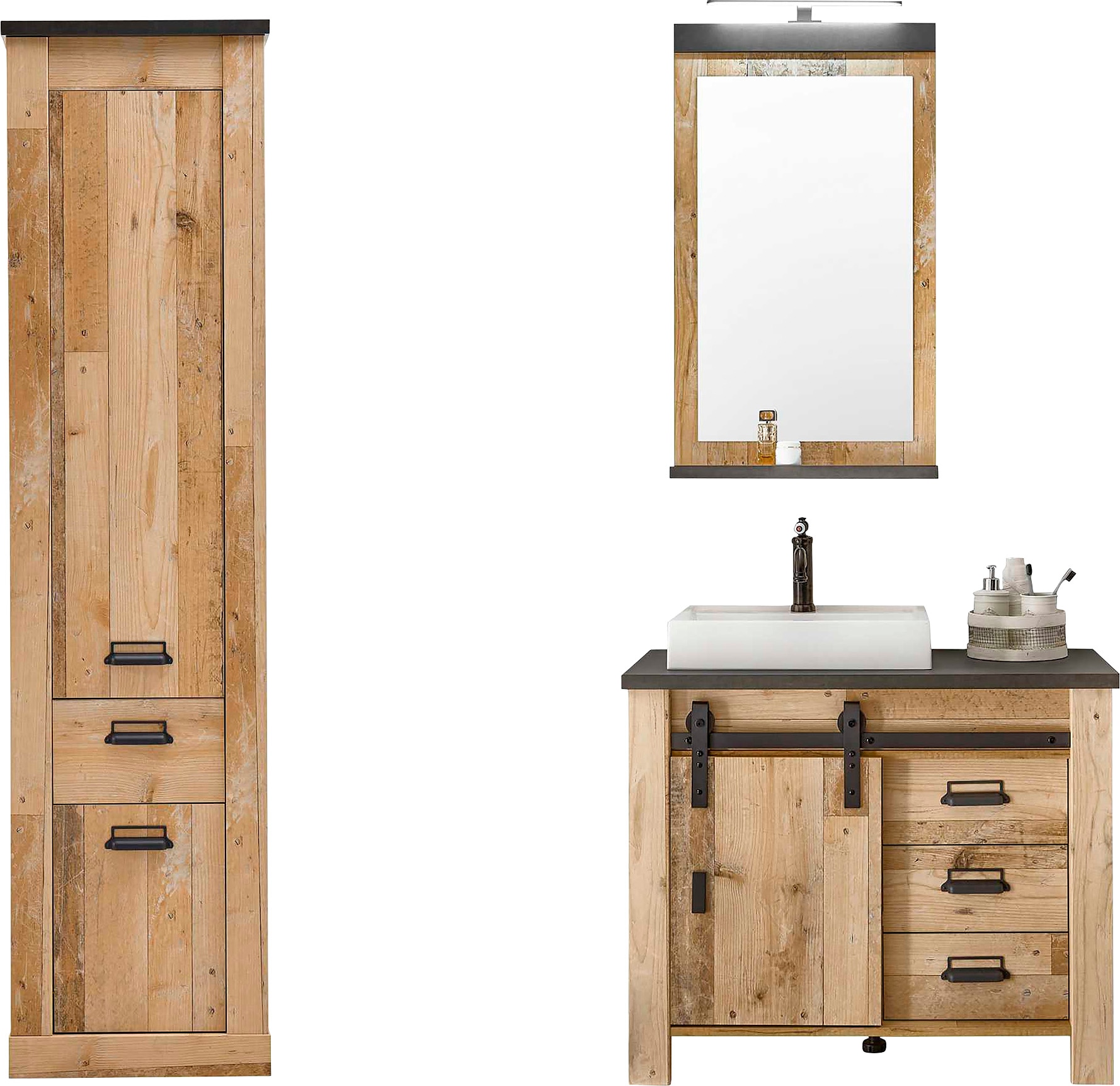 Home affaire Badmöbel-Set "SHERWOOD, Bad im modernen Design, 3-teiliges Bad günstig online kaufen