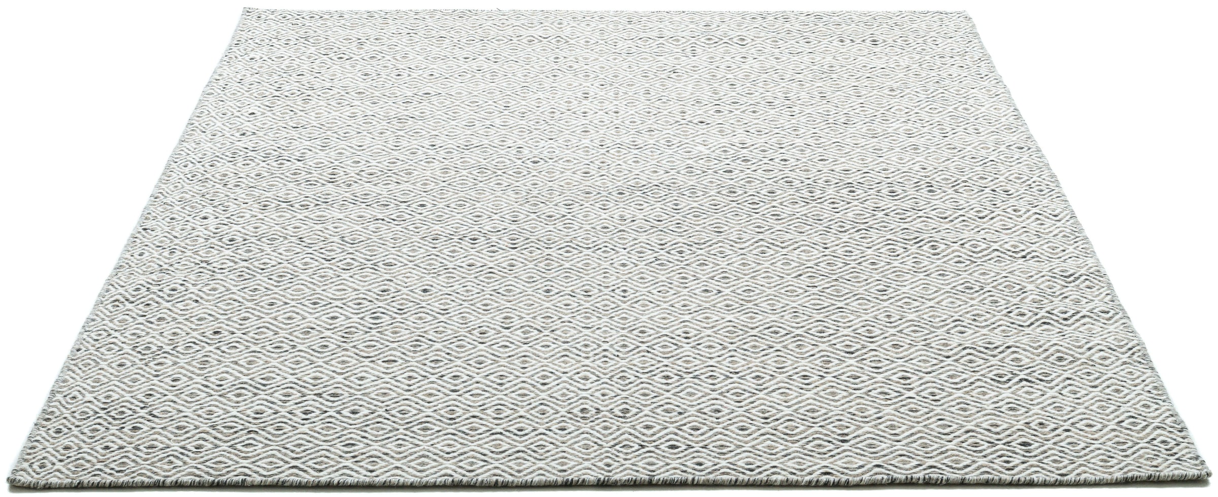 my home Wollteppich »Daoulas«, rechteckig, 10 mm Höhe, Handweb Teppich, reine Wolle, modernes Rauten Muster, Scandi Design