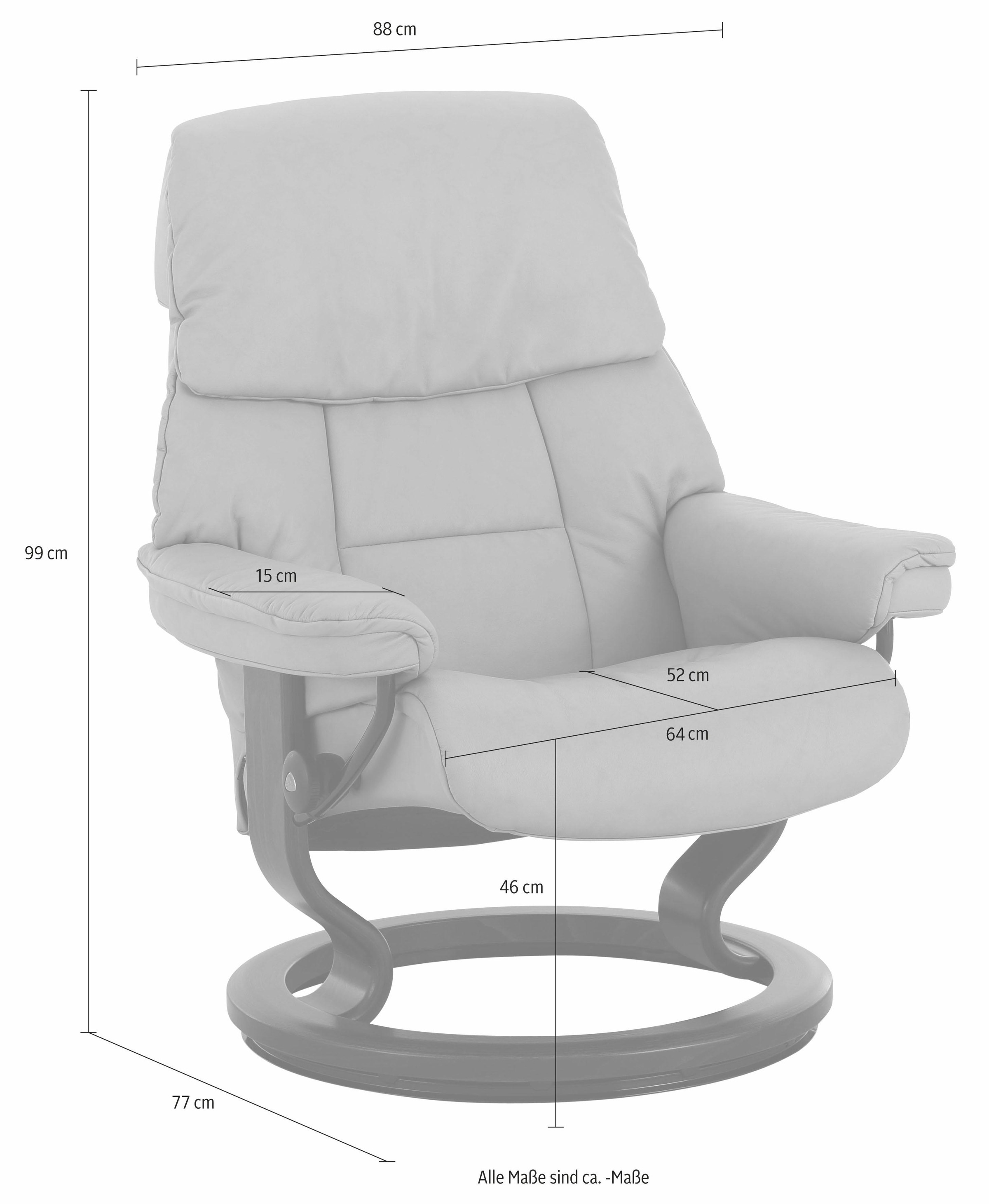 Stressless® Relaxsessel »Ruby«, (Set), mit Classic Base, Größe L, Gestell Eiche, Wenge, Braun & Schwarz
