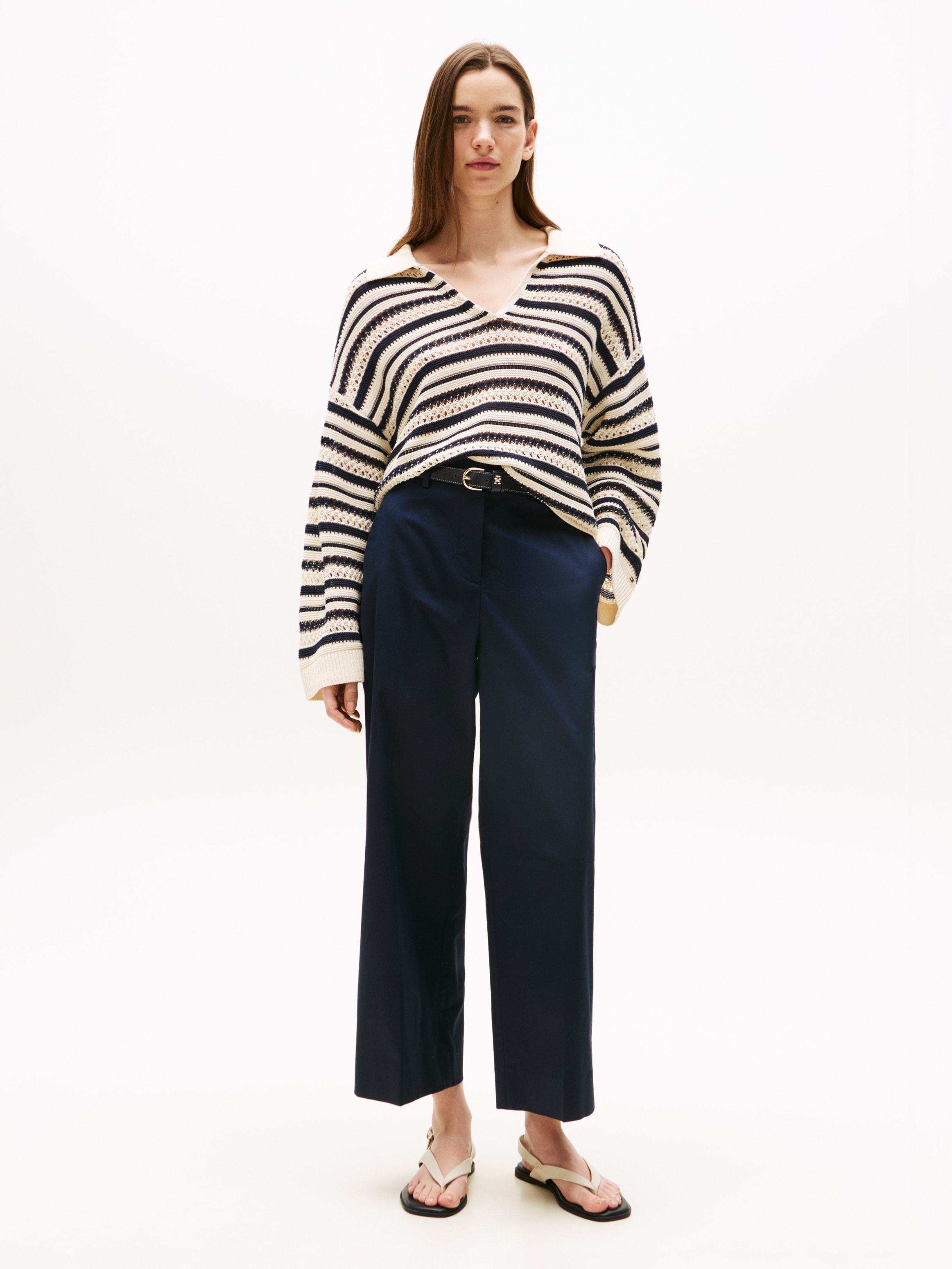 Tommy Hilfiger Chinohose »COTTON WIDE LEG ANKLE CHINO PANT«