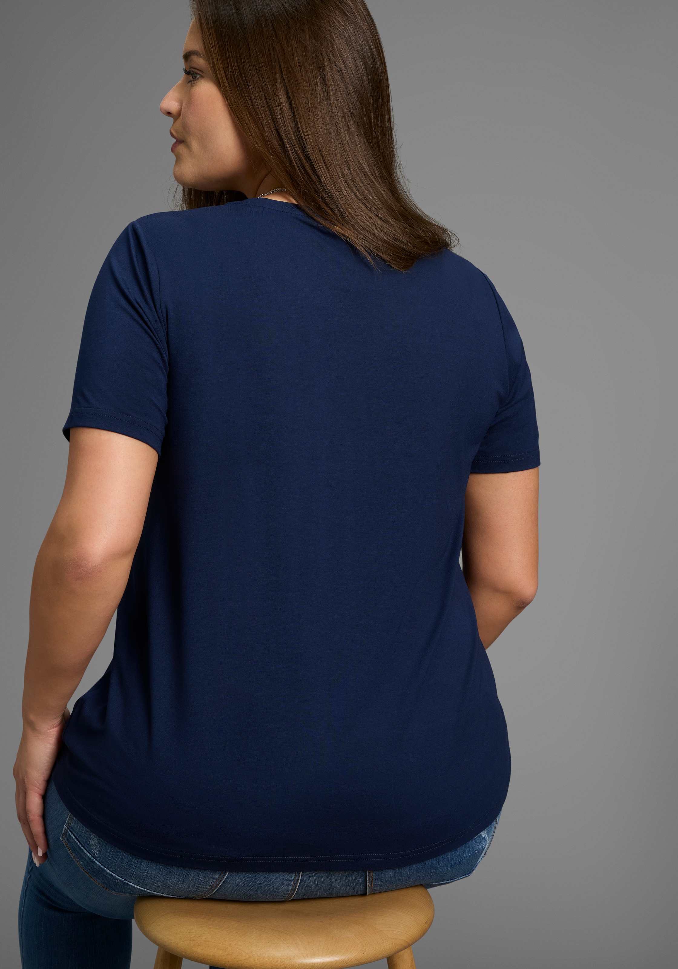Laura Scott CURVE T-Shirt, mit V-Ausschnitt - GROSSE GRÖSSE