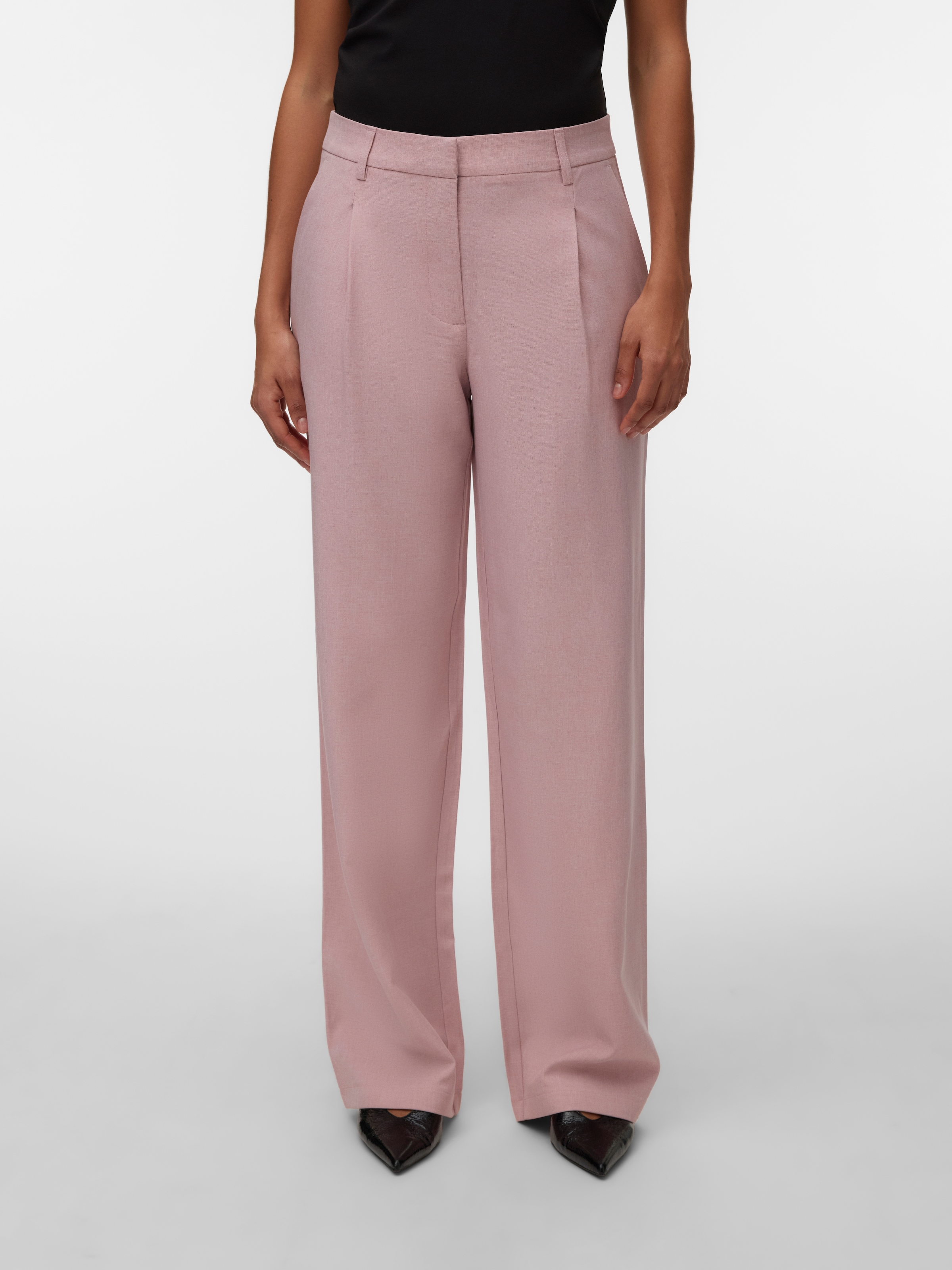 Vero Moda Anzughose "Vmcassidy Mw Wide Pant Noos" Materialmix