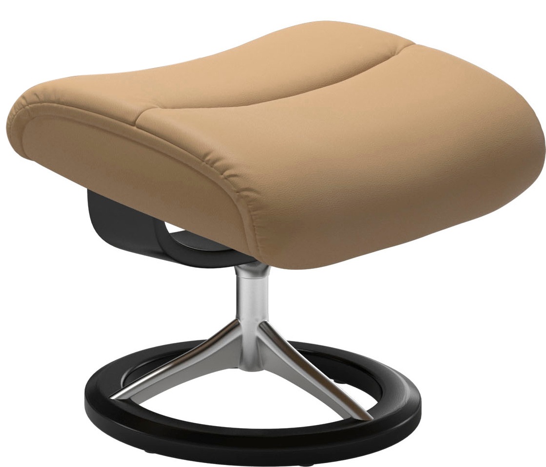 Stressless® Relaxsessel »View«, (Set, Relaxsessel mit Hocker), mit Signature Base, Größe M,Gestell Schwarz