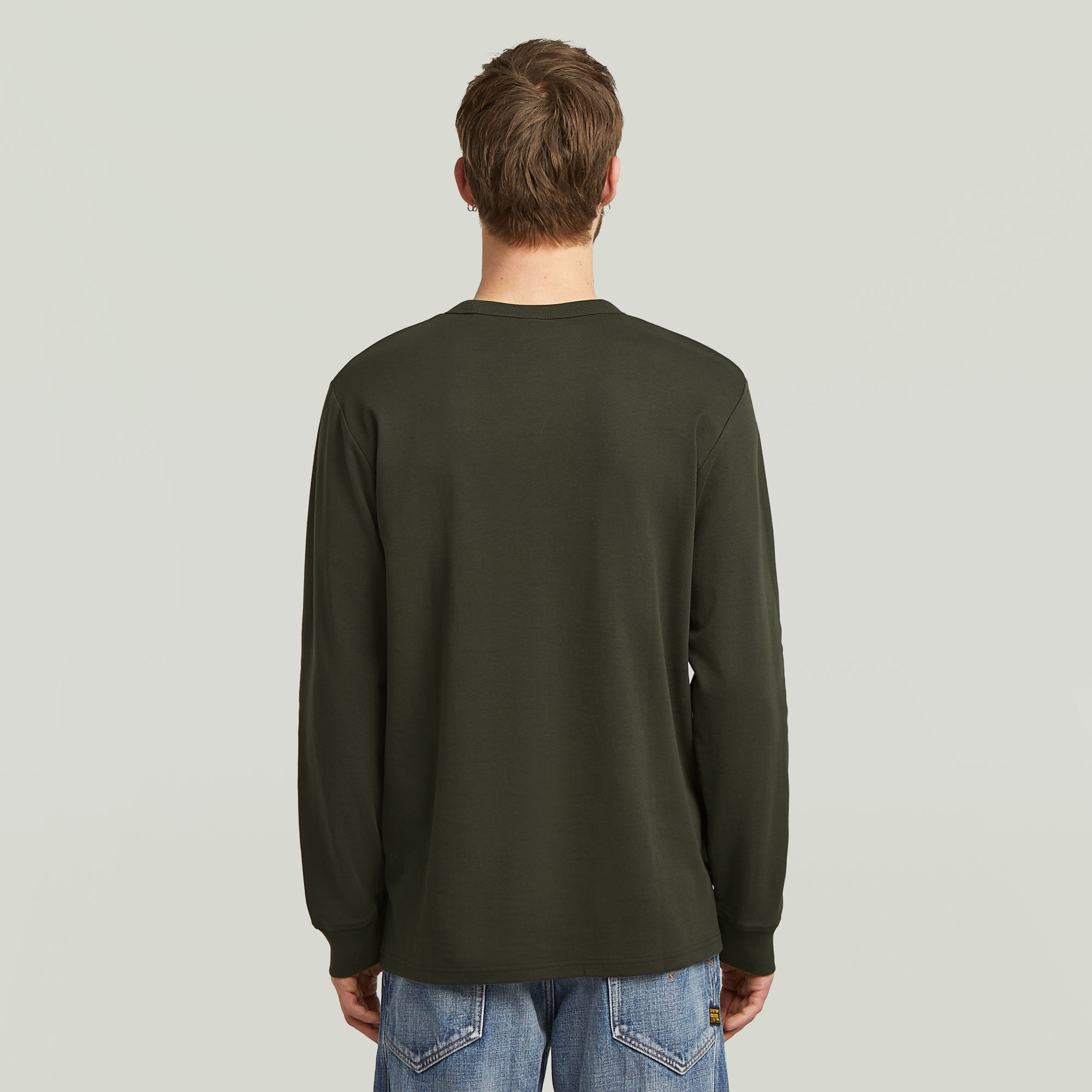 G-STAR Longsleeve »Nifous R«, mit geripptem Einsatz vorne