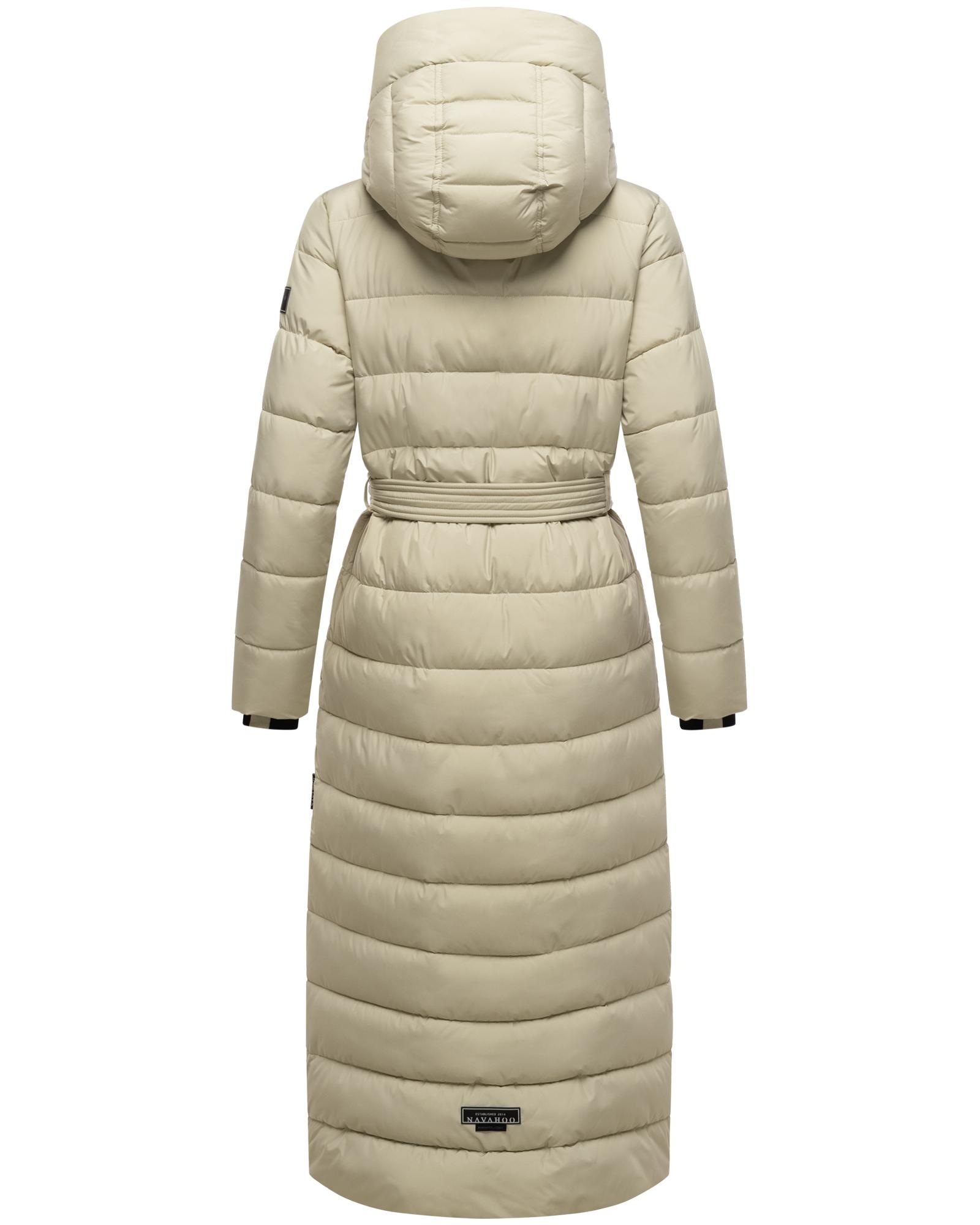 Thumbnail - Navahoo Steppmantel "Das Teil XIV" extralanger Wintermantel mit abnehmbaren Kunstfellkragen